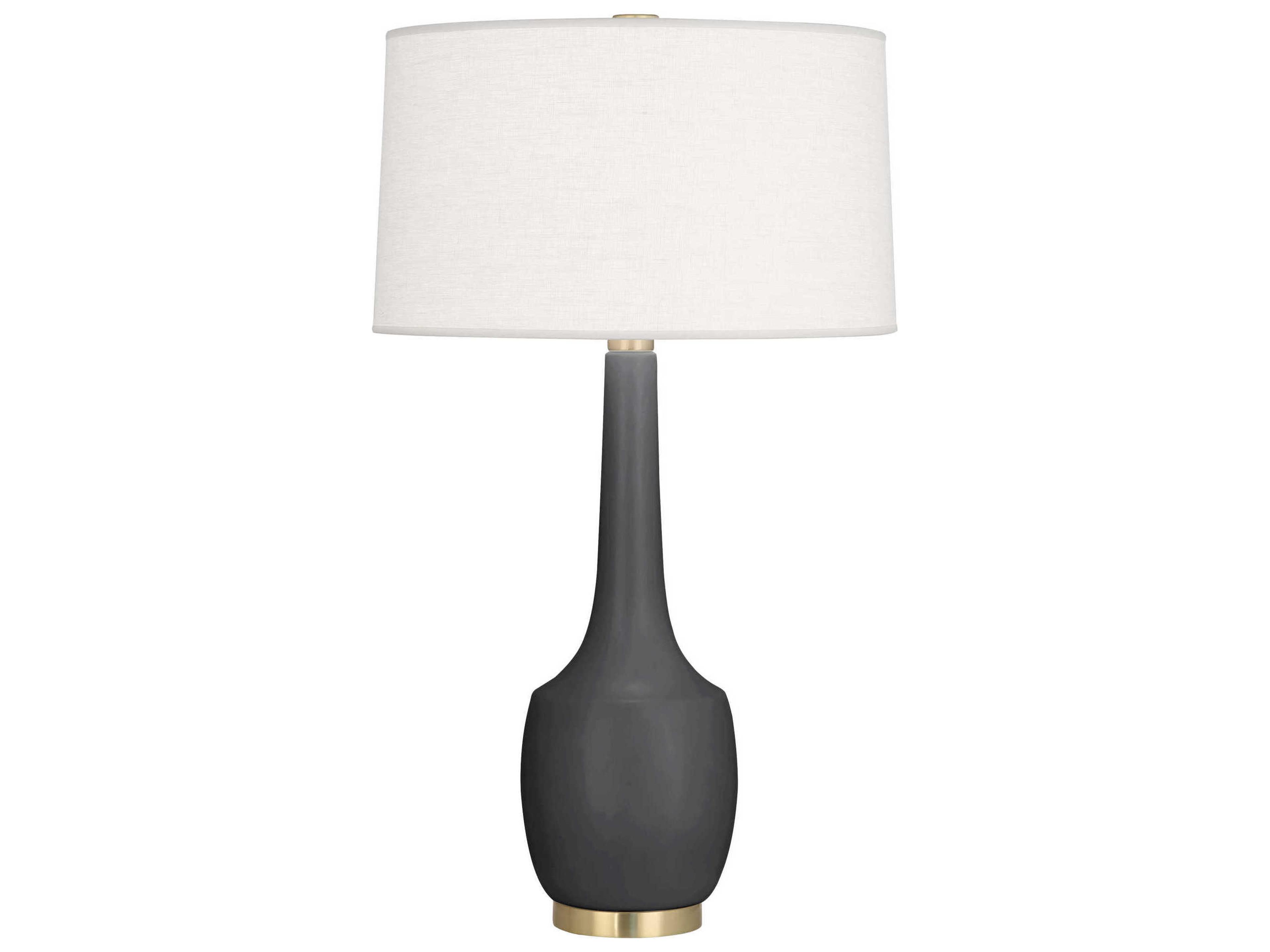 Robert Abbey Delilah Matte Ash Glazed Gray Buffet Lamp