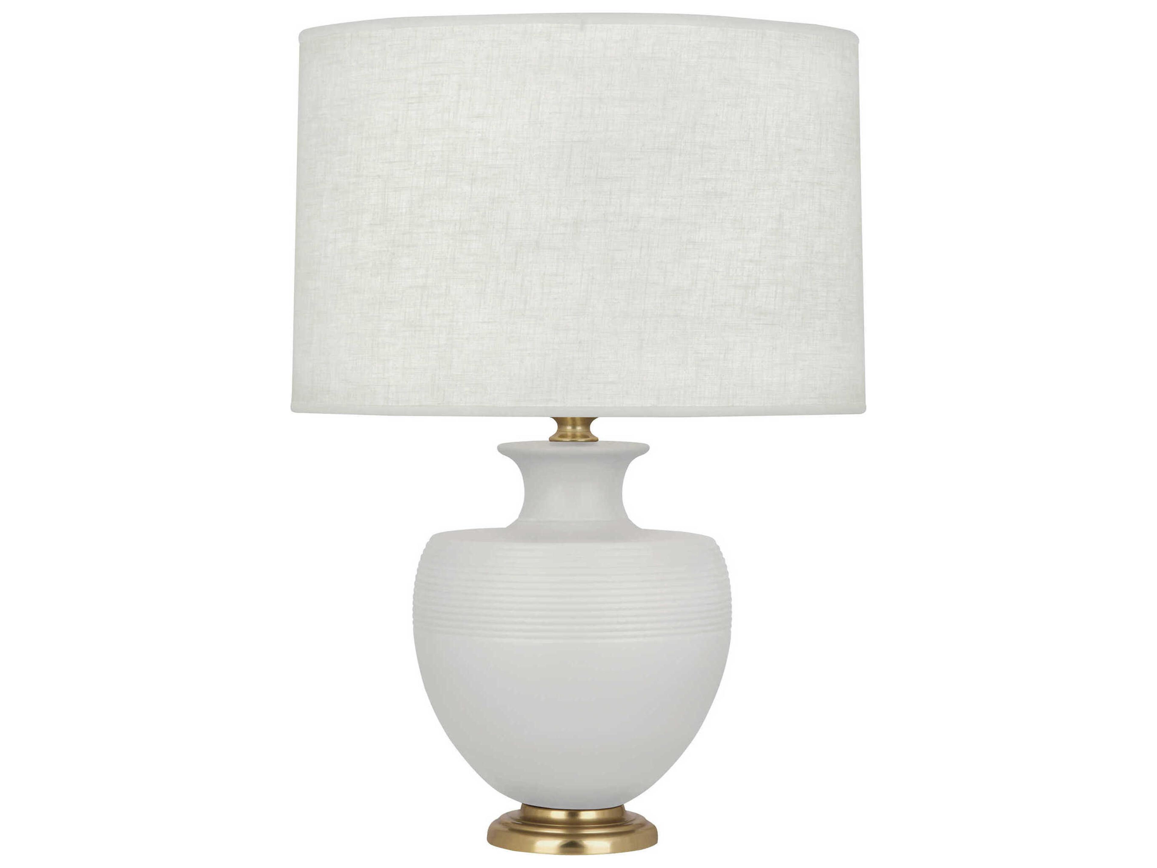 Robert Abbey Michael Berman Atlas Matte Dove Glazed White Buffet Lamp