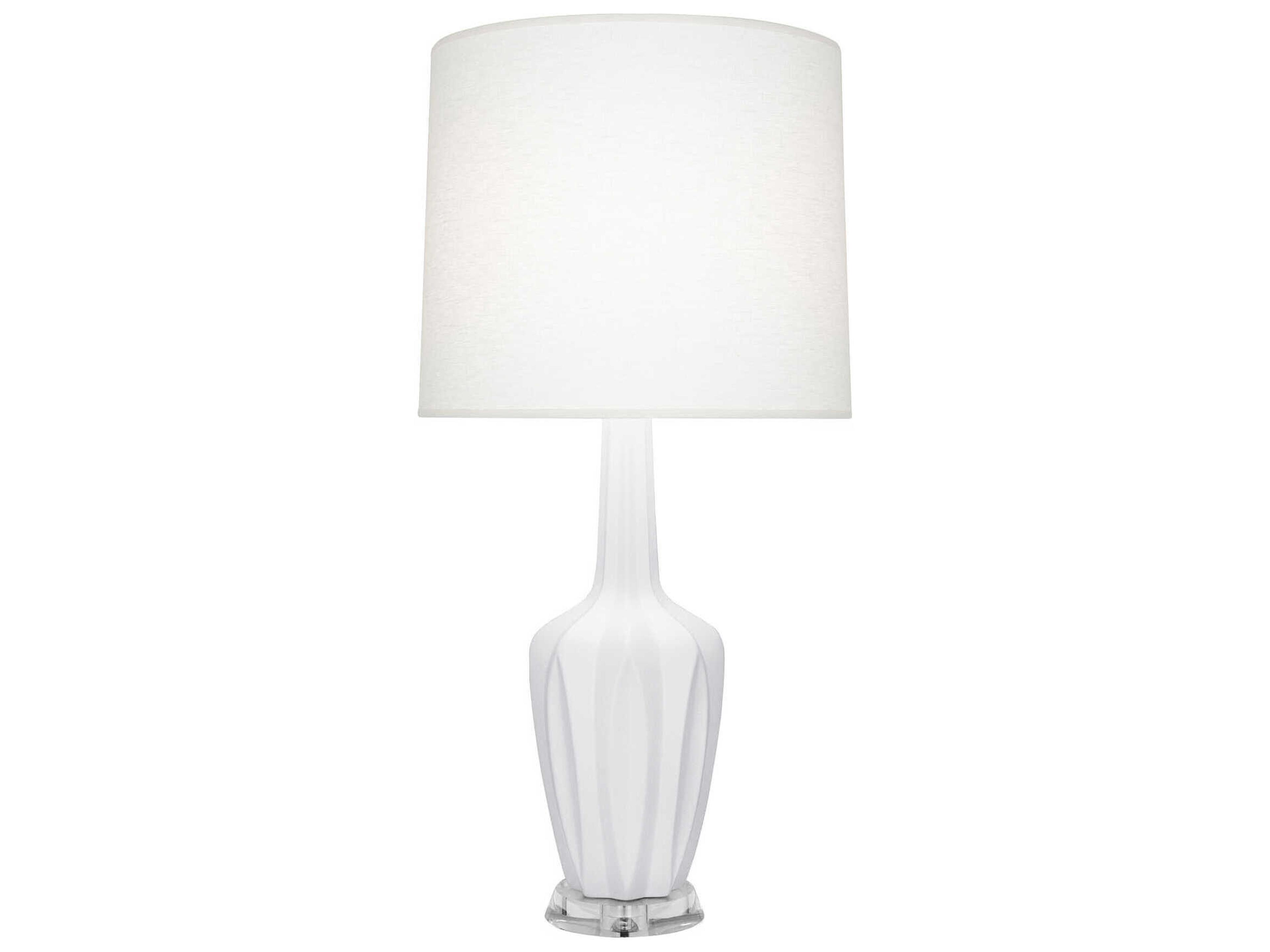 Robert Abbey Emma Matte Daisy Glazed White Buffet Lamp