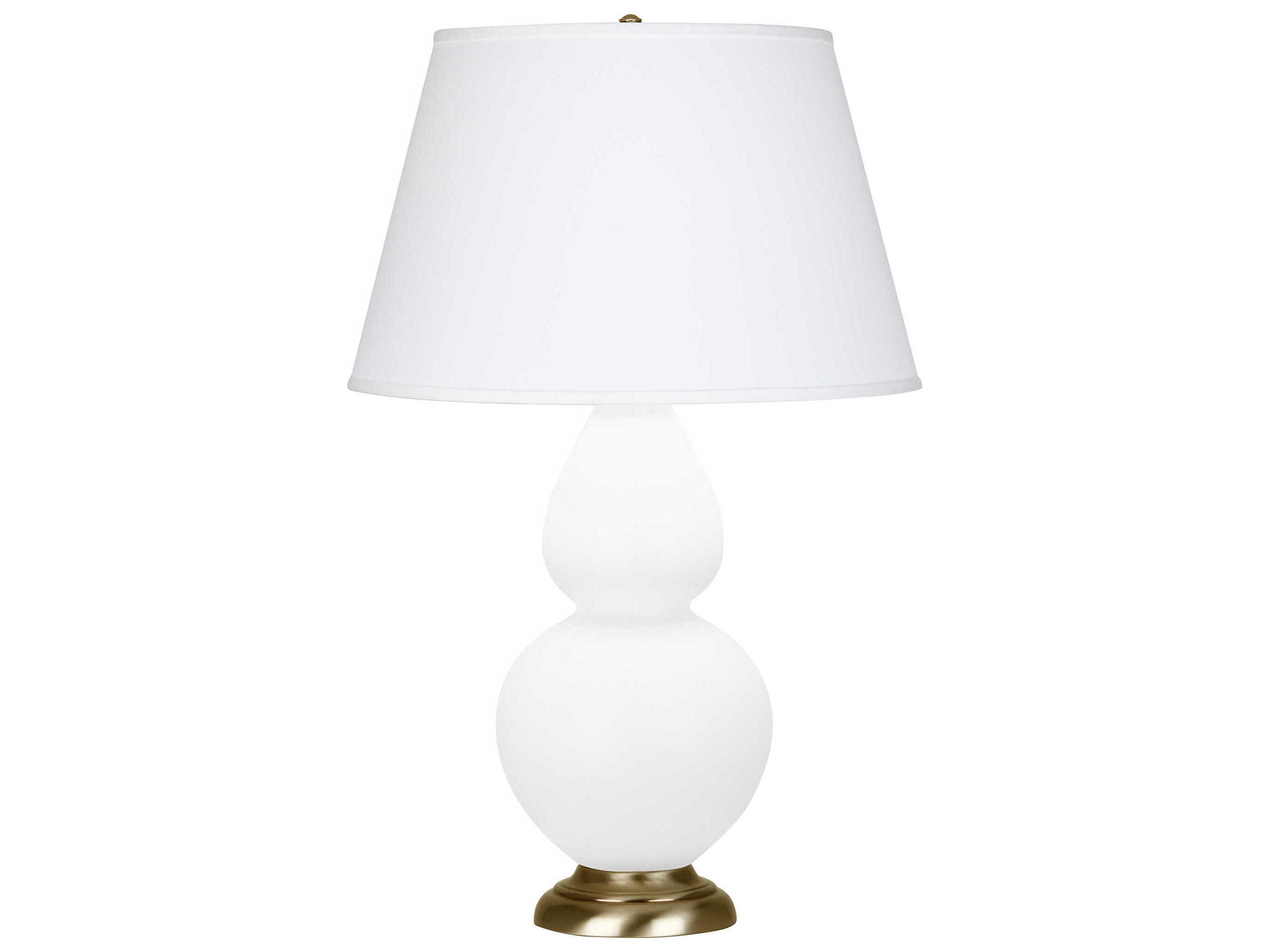 Robert Abbey Double Gourd Matte Daisy Glazed White Buffet Lamp