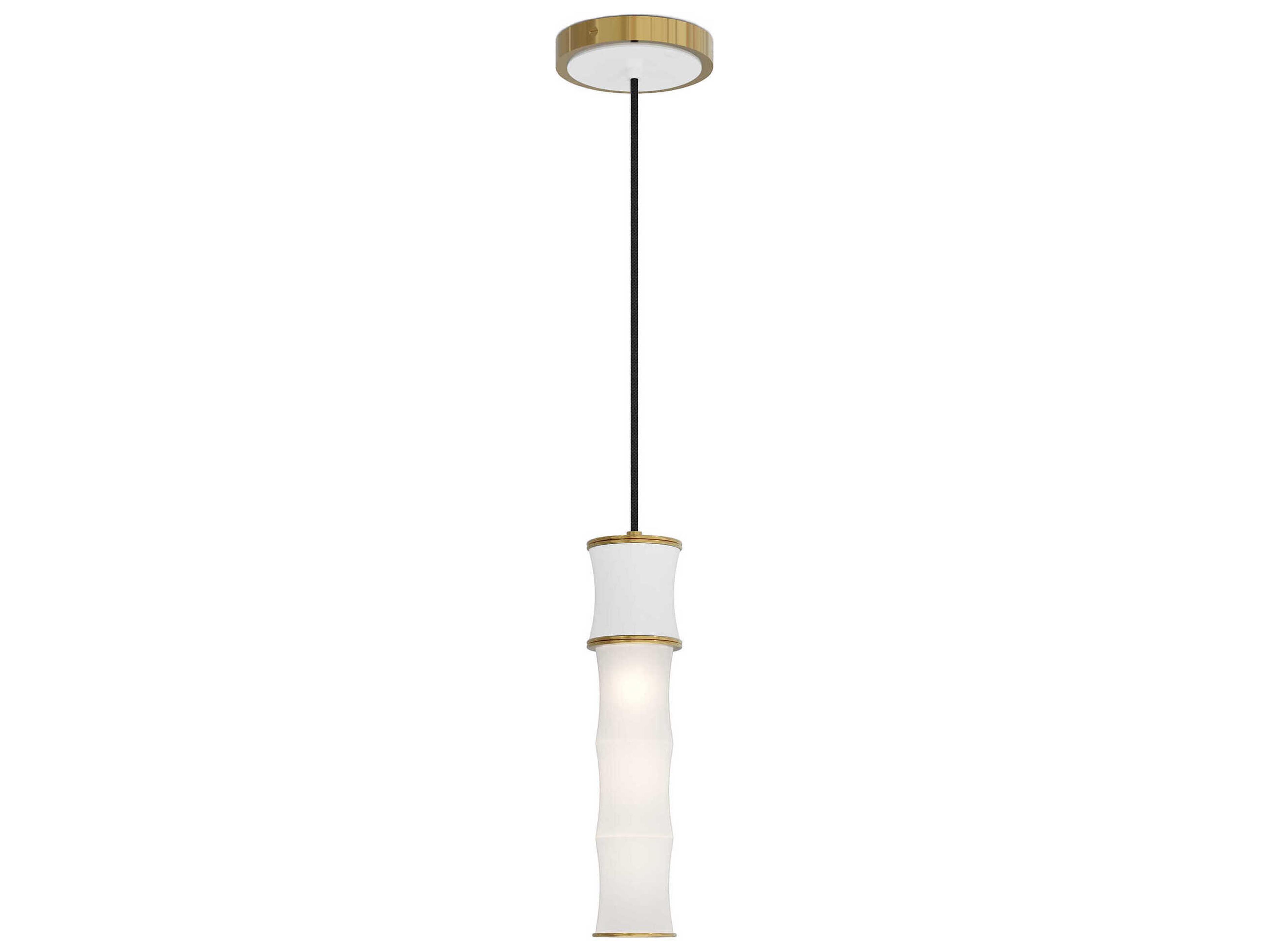 Robert Abbey Kane 1-Light Matte Daisy White Cylinder Mini Pendant