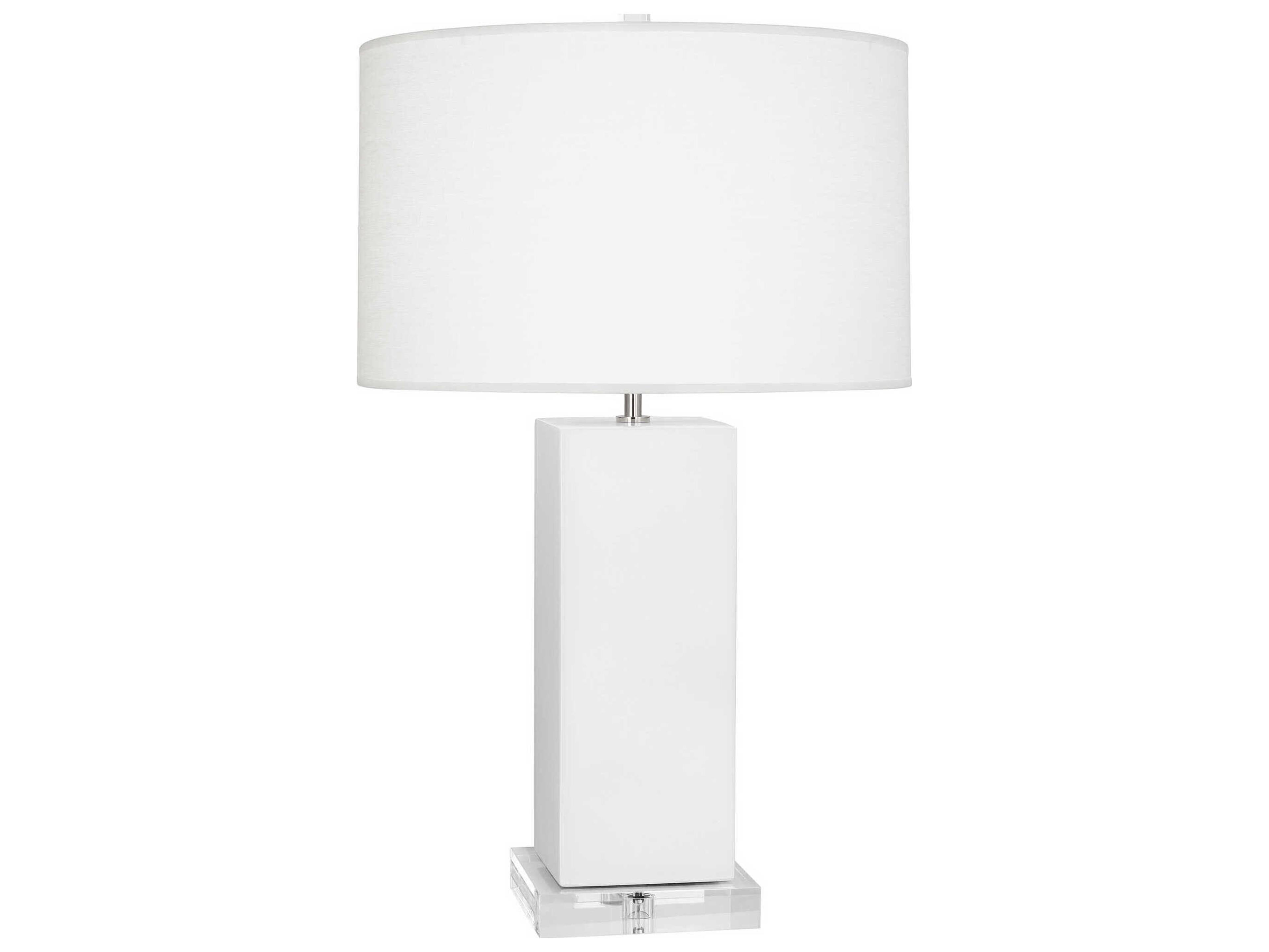 Robert Abbey Harvey Matte Daisy Glazed White Buffet Lamp