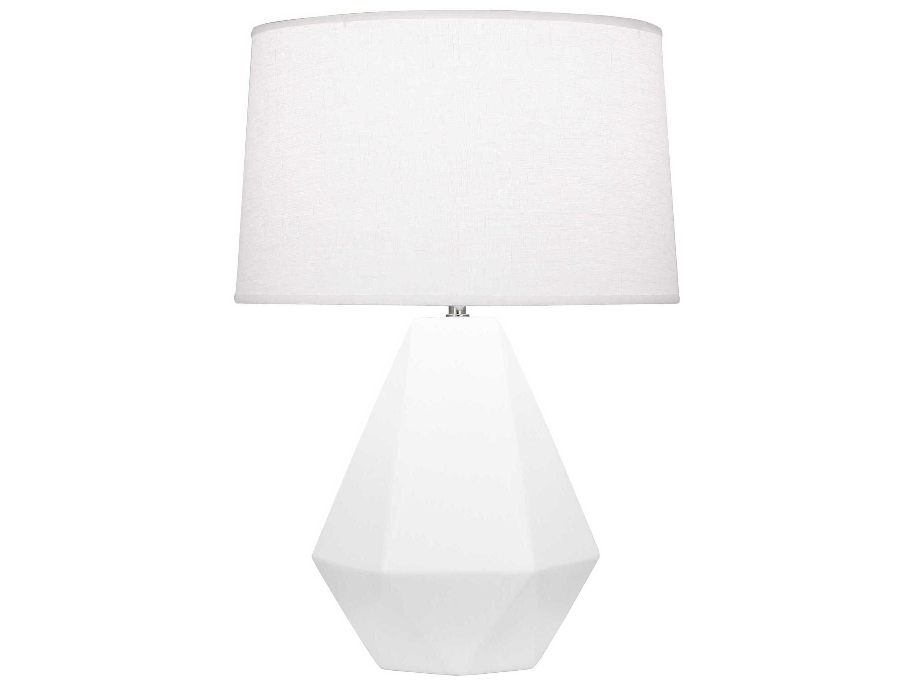Robert Abbey Delta Matte Daisy Glazed White Table Lamp