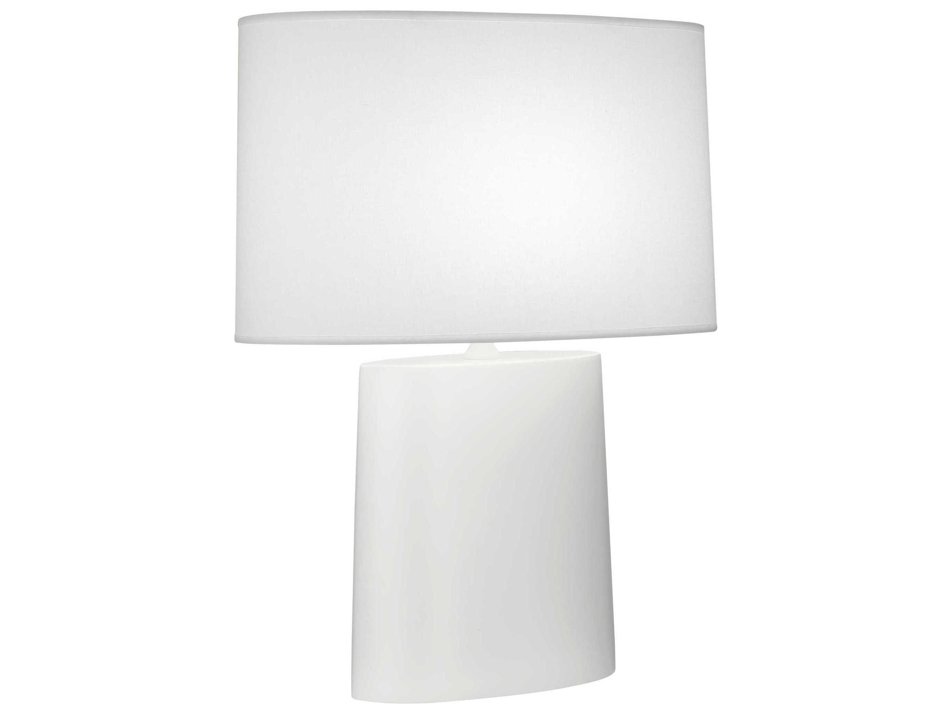 Robert Abbey Victor Matte Lily Glazed White Buffet Lamp
