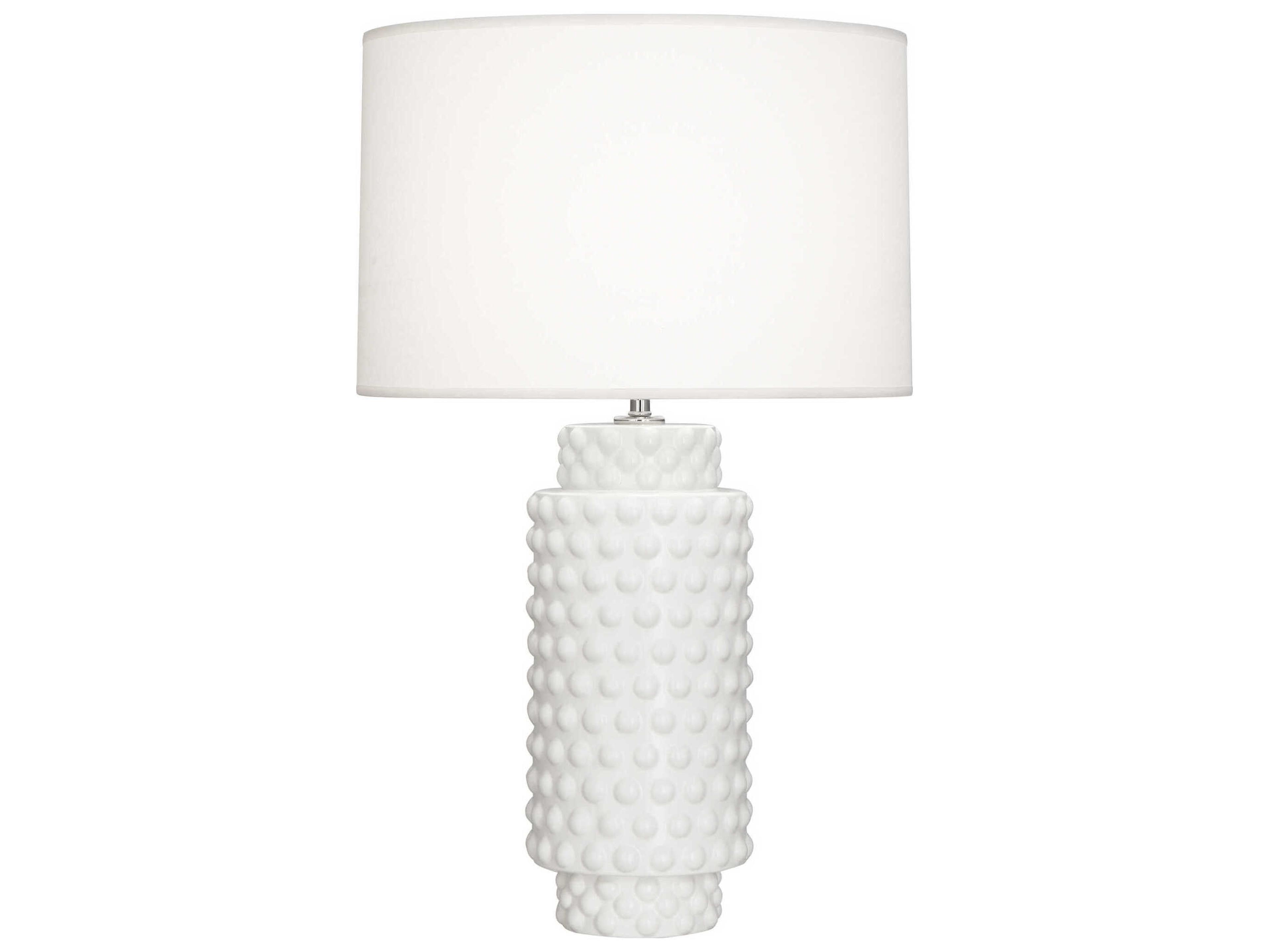 Robert Abbey Dolly Matte Lily Glazed Textured White Buffet Lamp