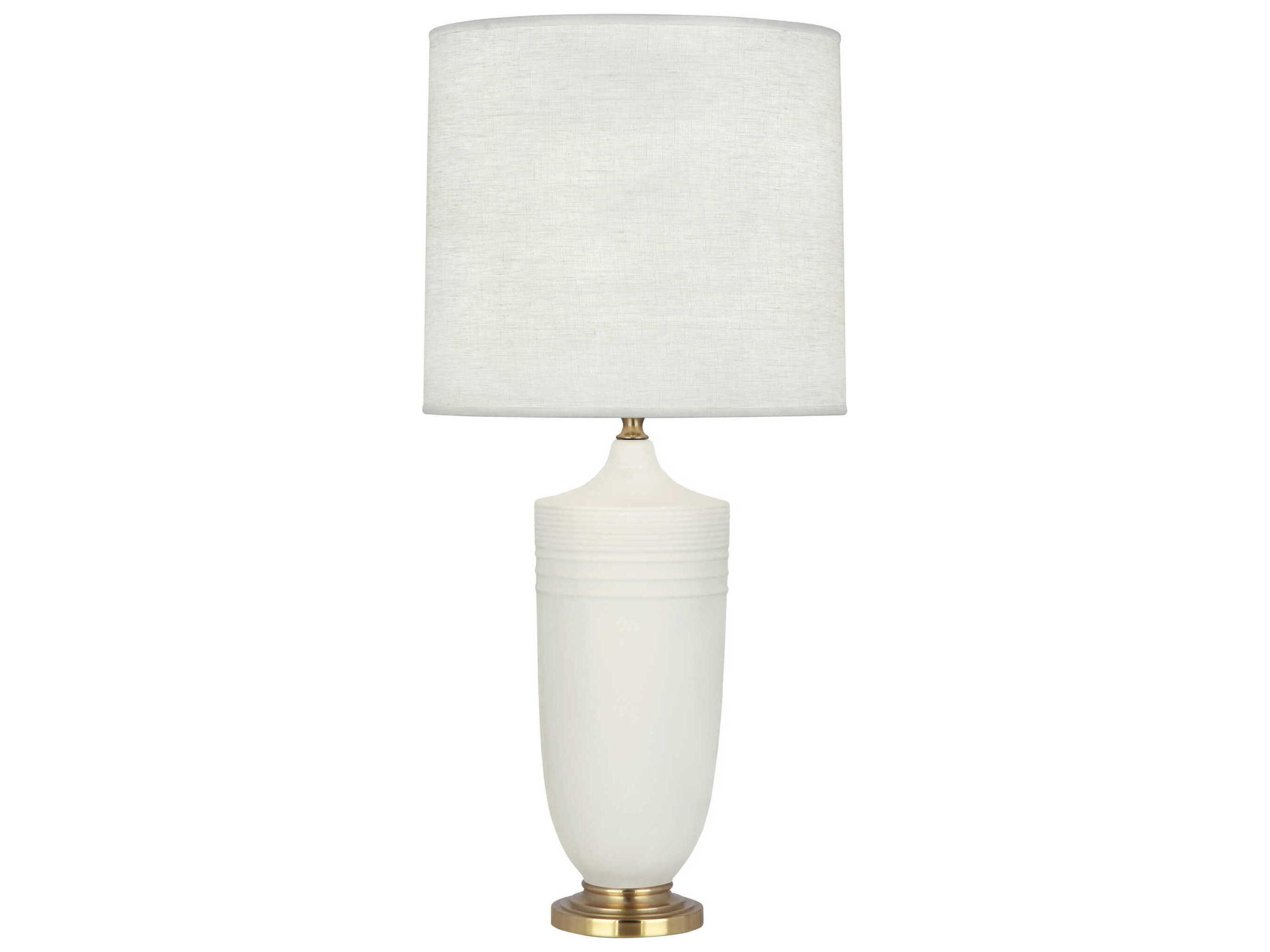 Robert Abbey Michael Berman Hadrian Matte Lily Glazed White Buffet Lamp