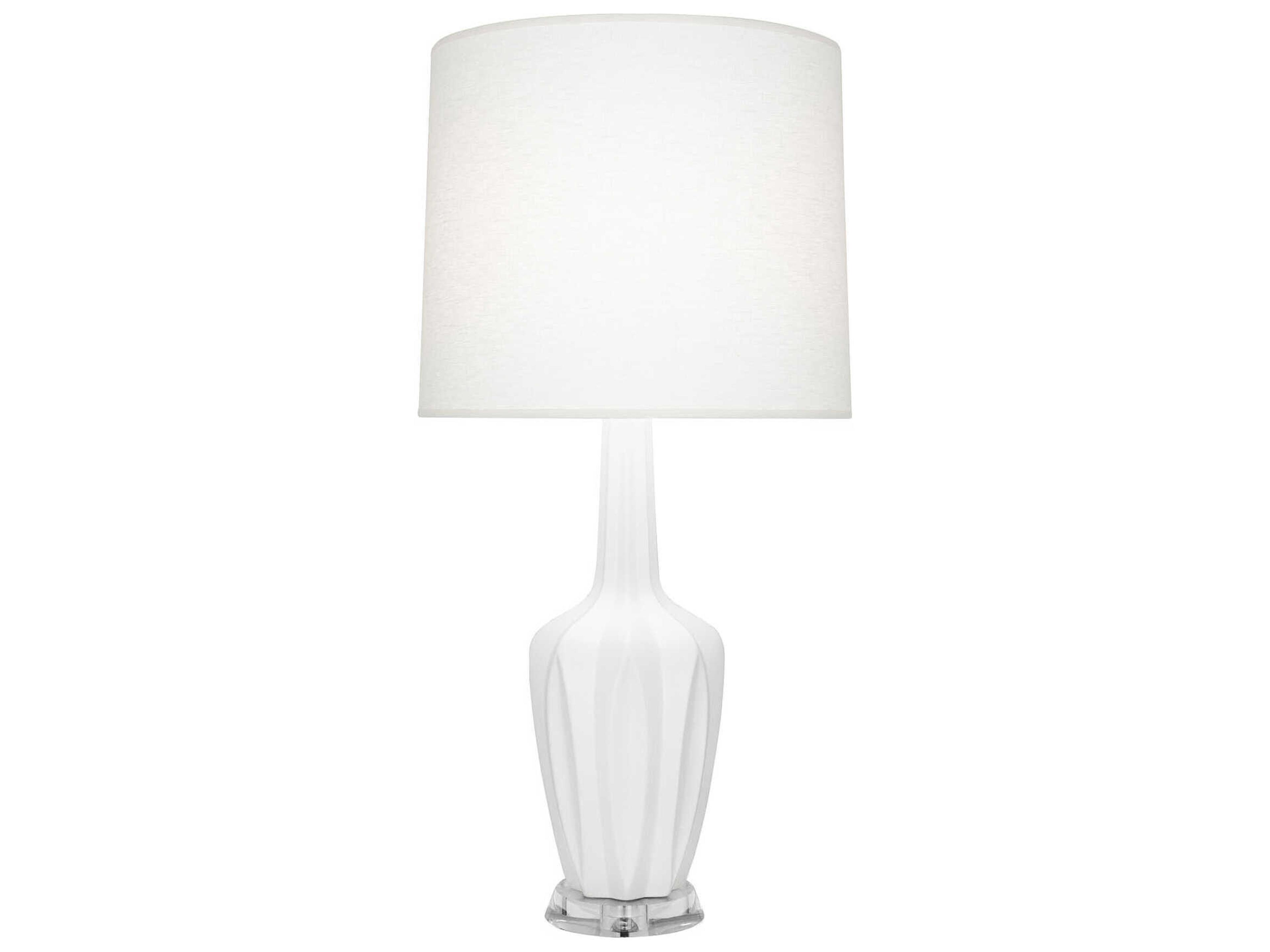 Robert Abbey Emma Matte Lily Glazed White Buffet Lamp