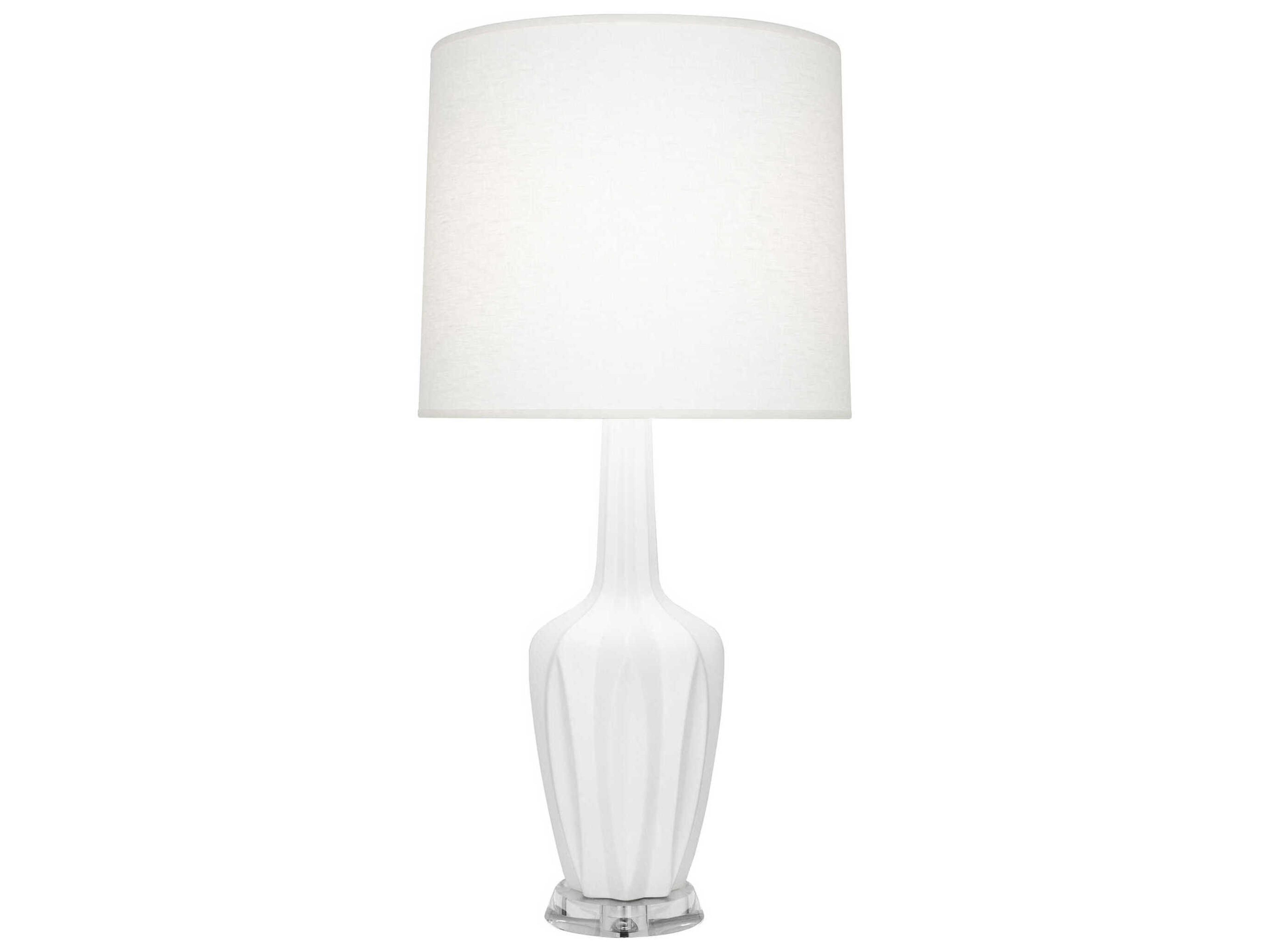 Robert Abbey Emma Matte Lily Glazed White Buffet Lamp
