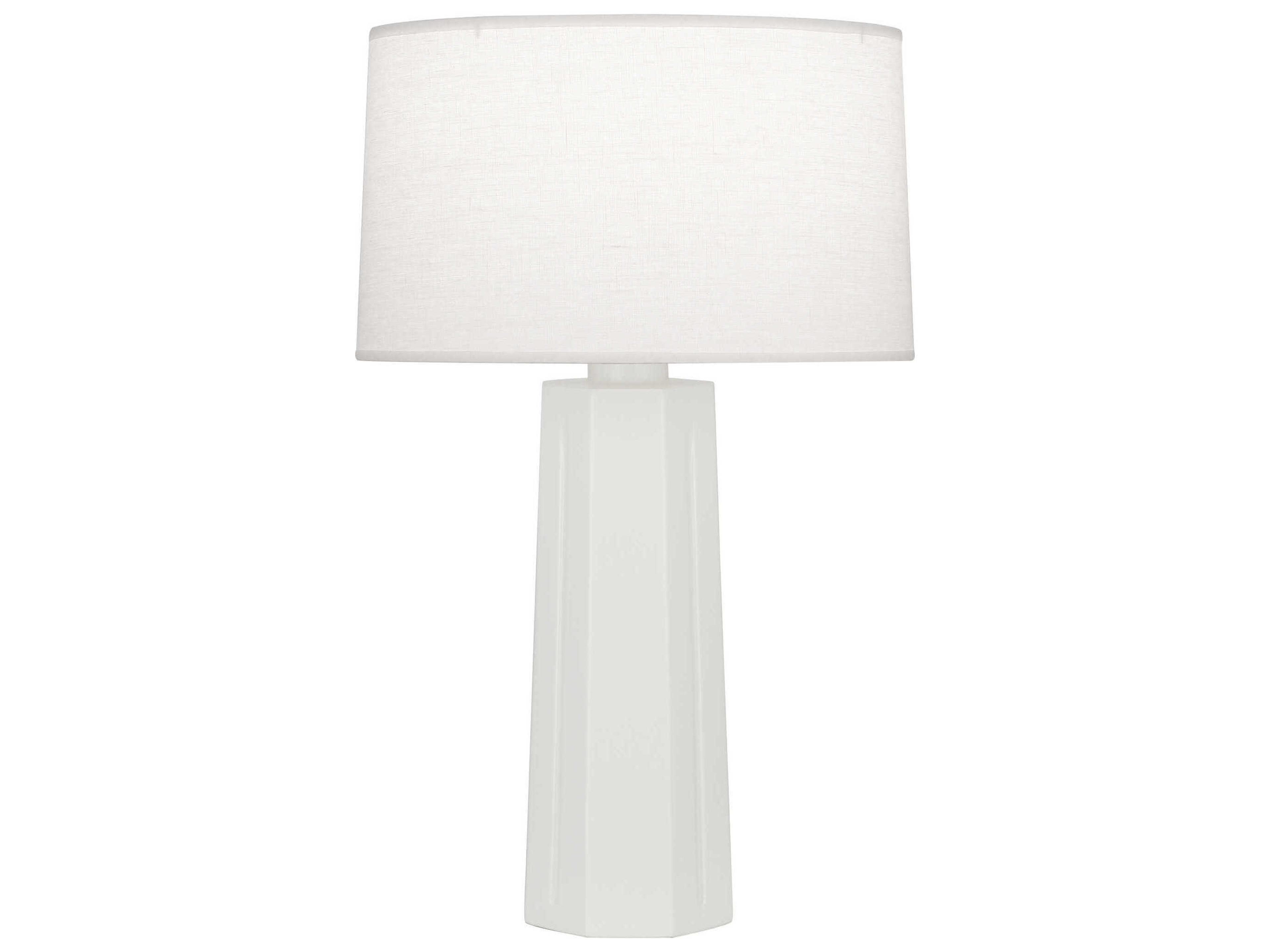 Robert Abbey Mason Matte Lily Glazed White Buffet Lamp