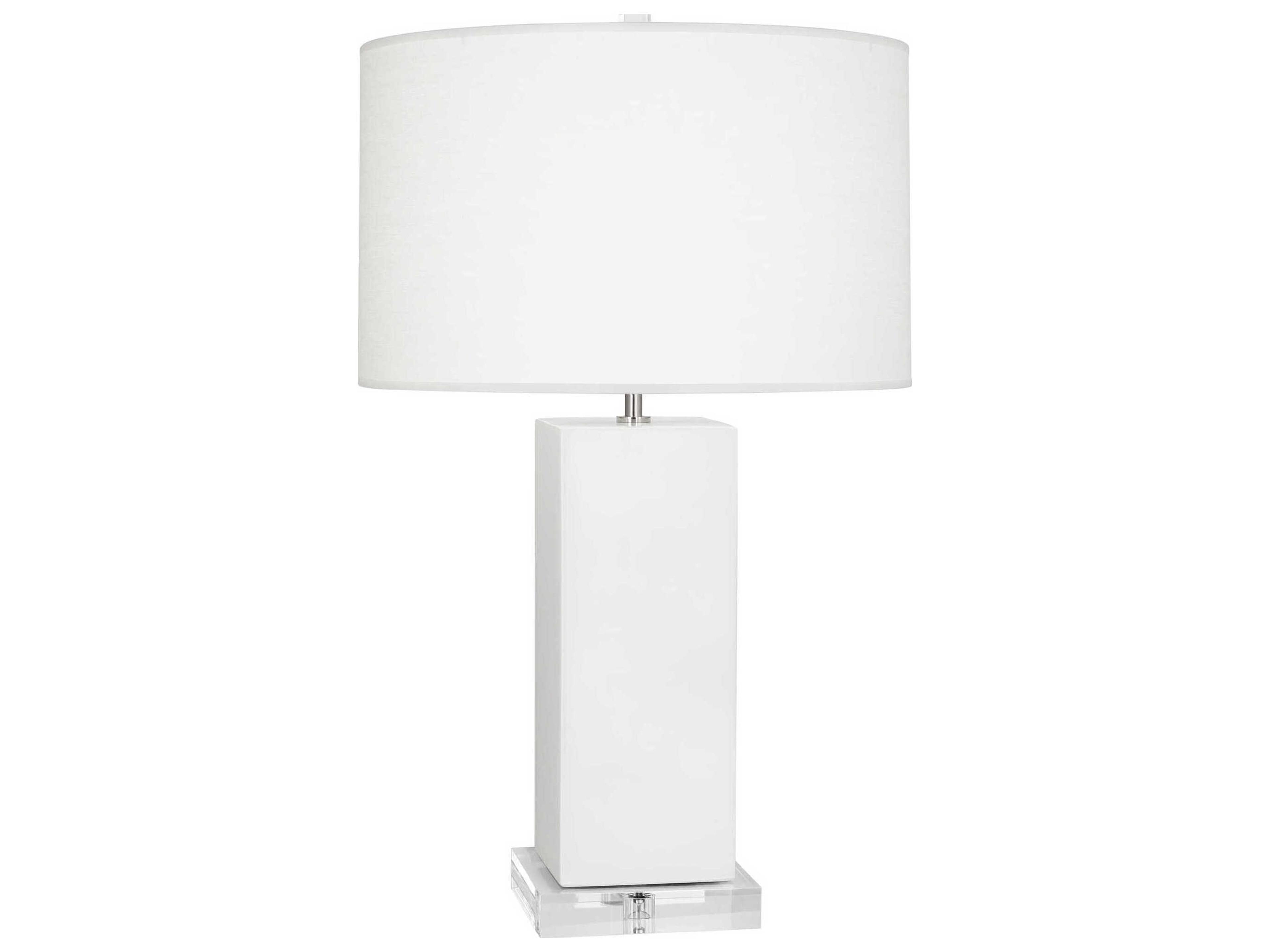 Robert Abbey Harvey Matte Lily Glazed White Buffet Lamp