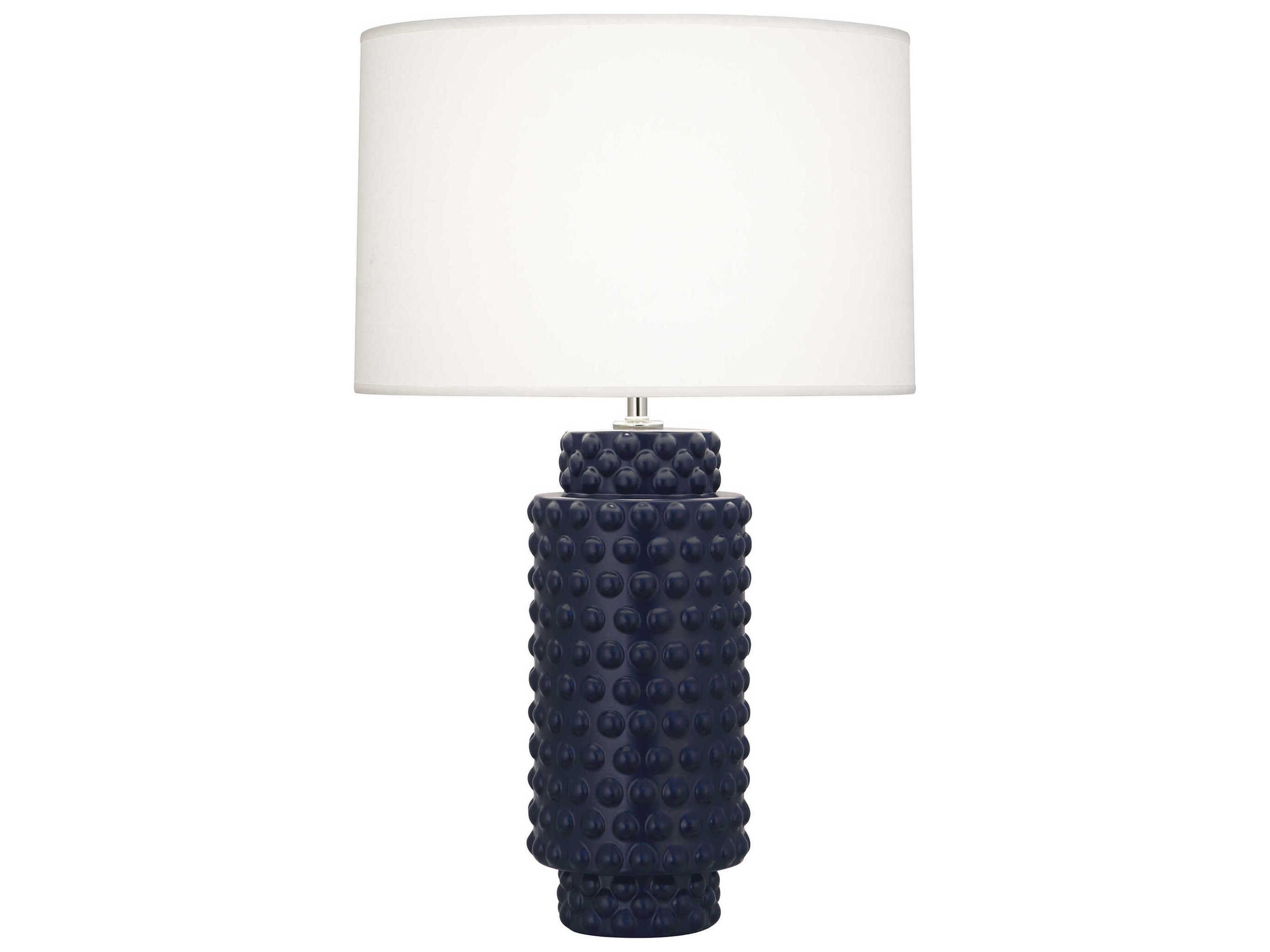 Robert Abbey Dolly Matte Midnight Blue Glazed Textured Buffet Lamp