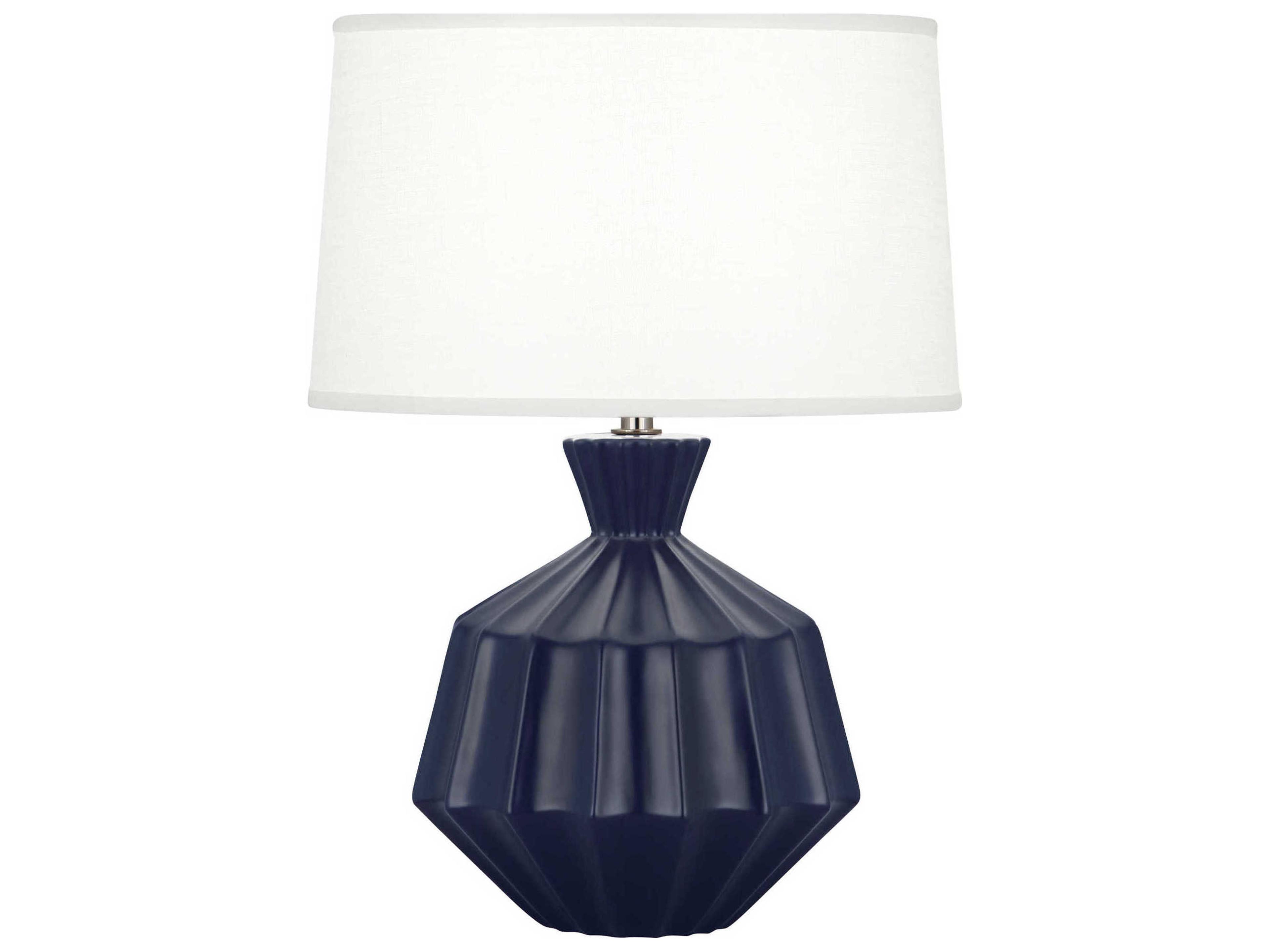 Robert Abbey Orion Matte Midnight Blue Glazed Table Lamp