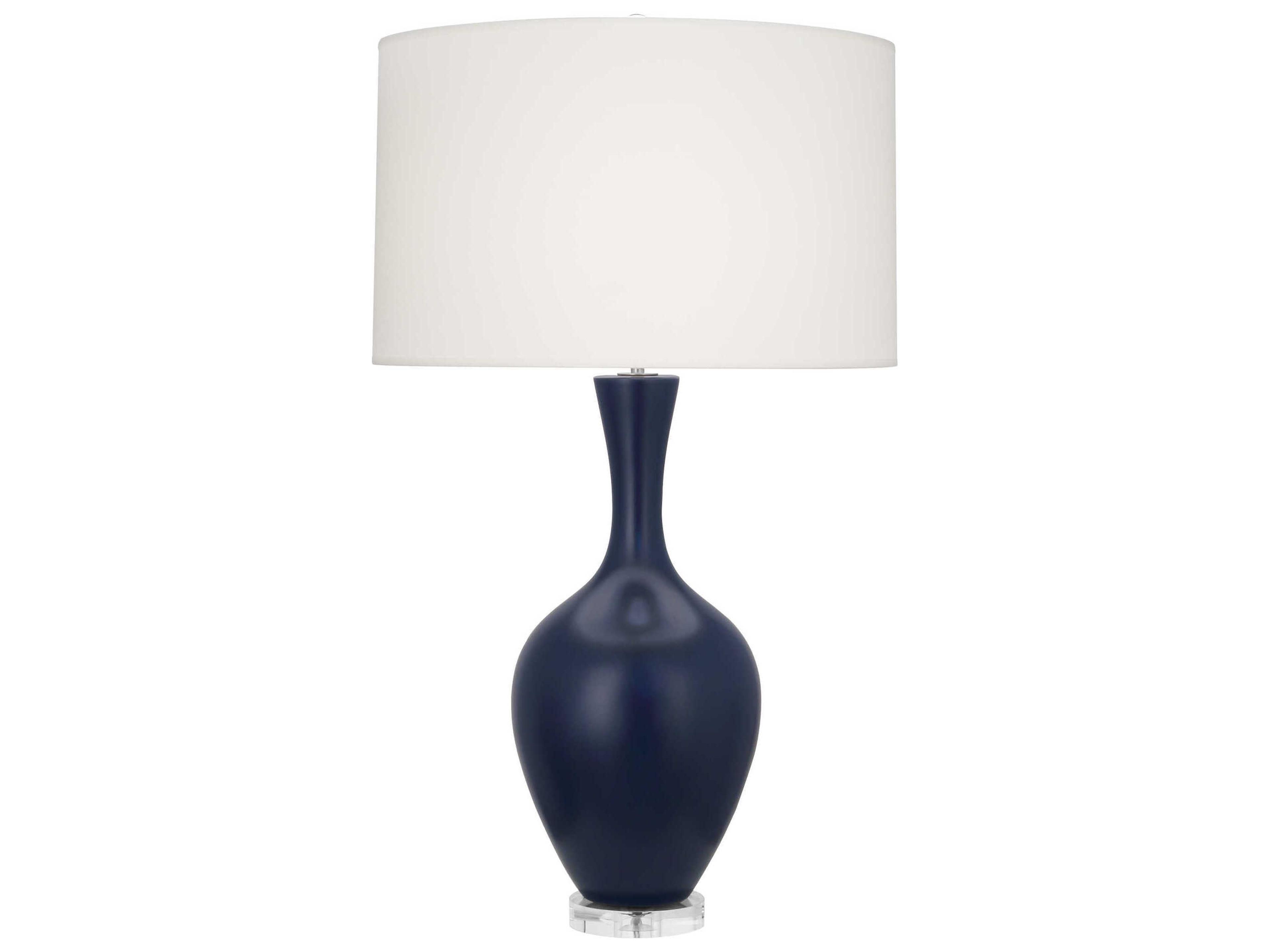 Robert Abbey Audrey Matte Midnight Blue Glazed Buffet Lamp