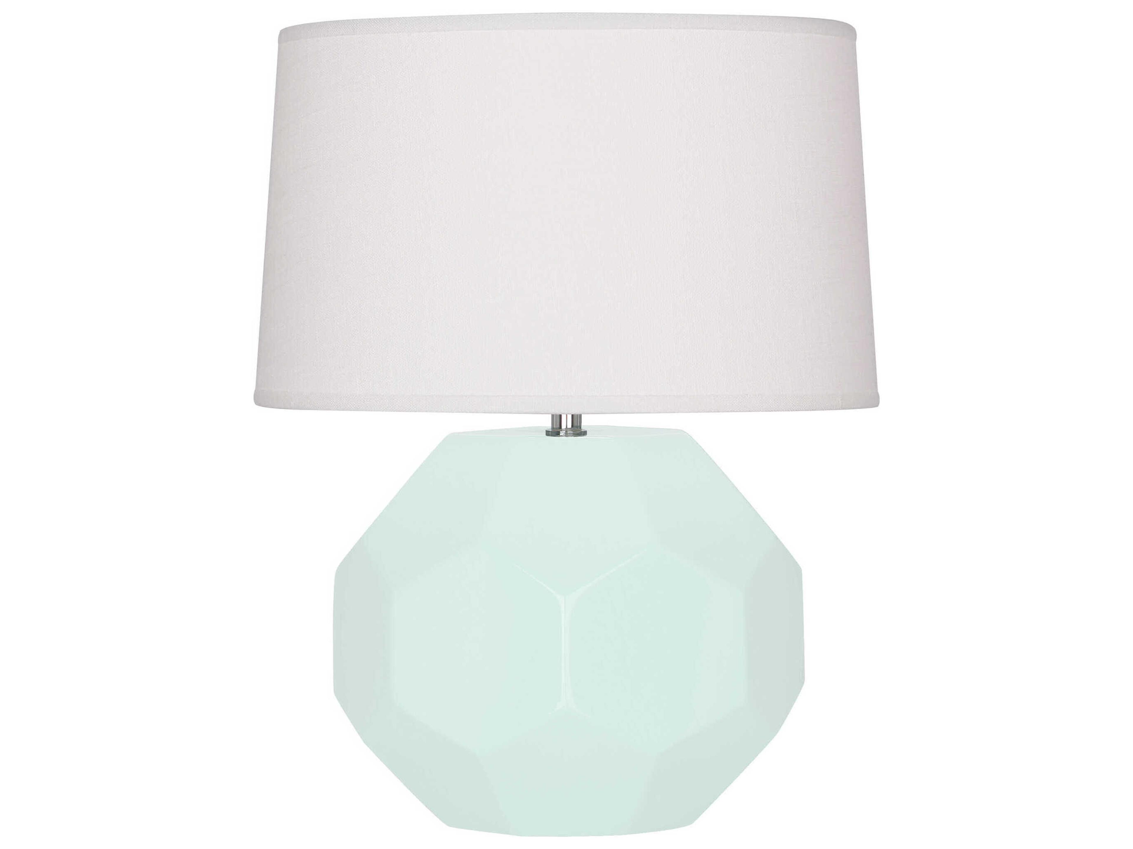 Robert Abbey Franklin Mint Glazed Green Table Lamp