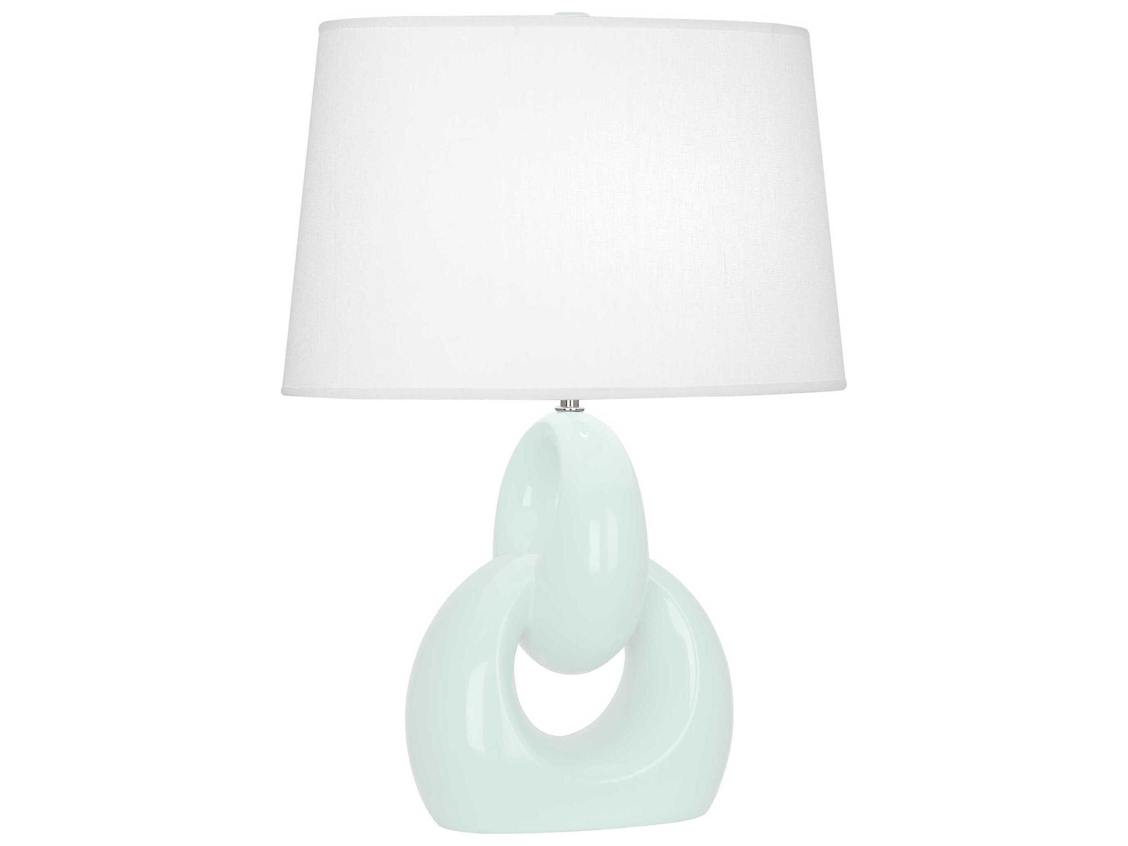 Robert Abbey Fusion Mint Glazed Polished Nickel Green Buffet Lamp