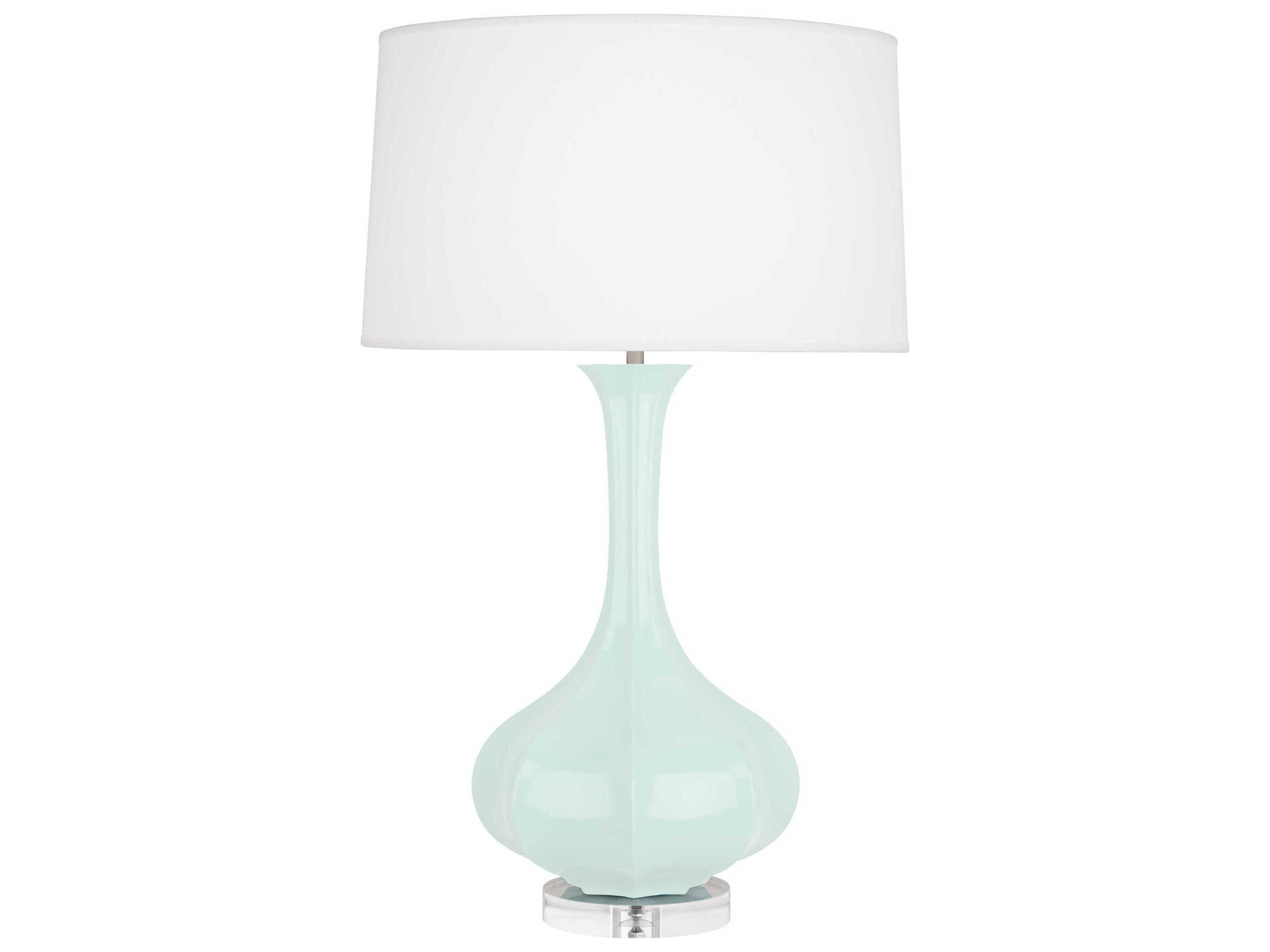 Robert Abbey Pike Mint Glazed Lucite Green Buffet Lamp