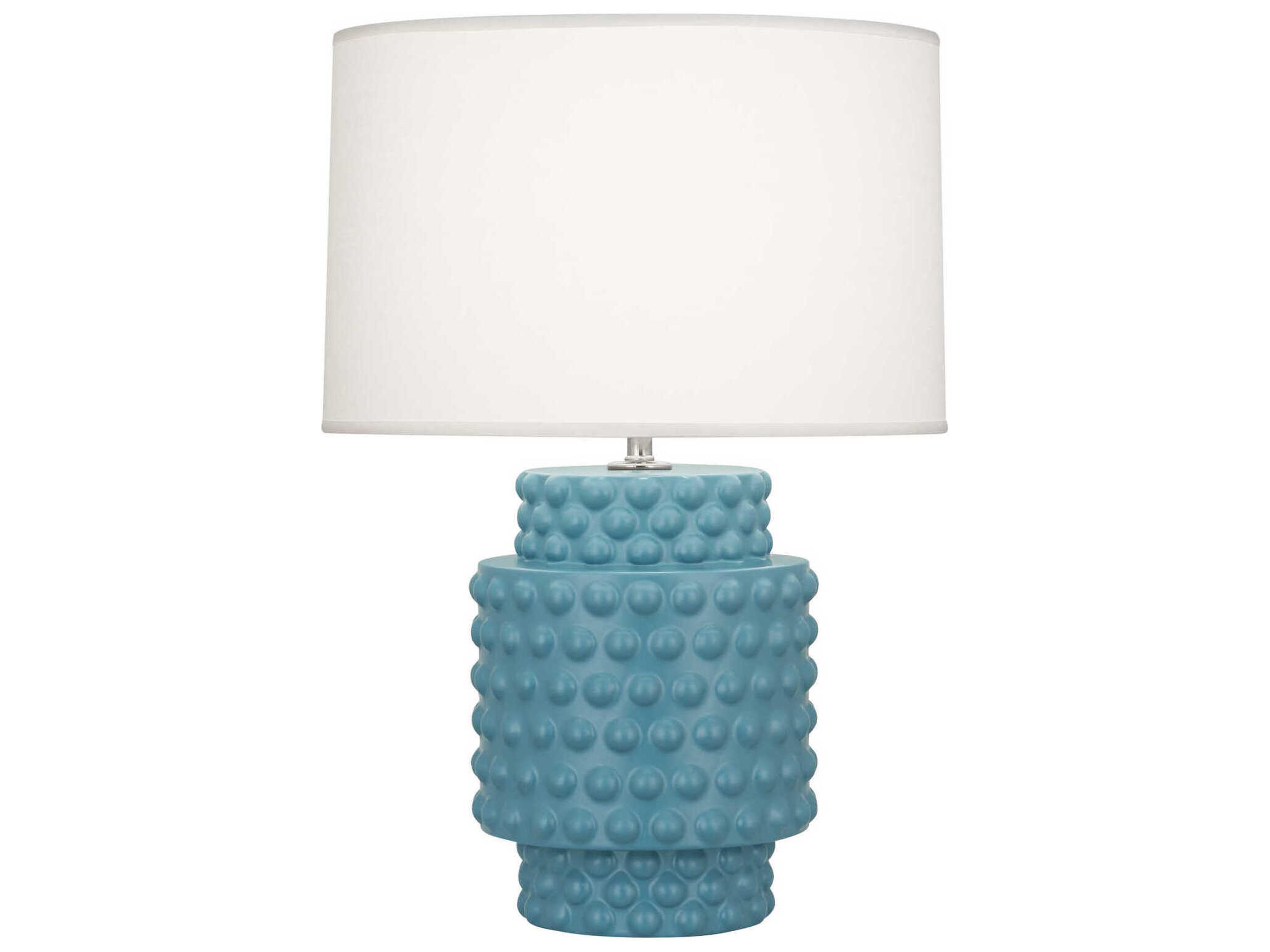 Robert Abbey Dolly Matte Steel Blue Glazed Textured Table Lamp