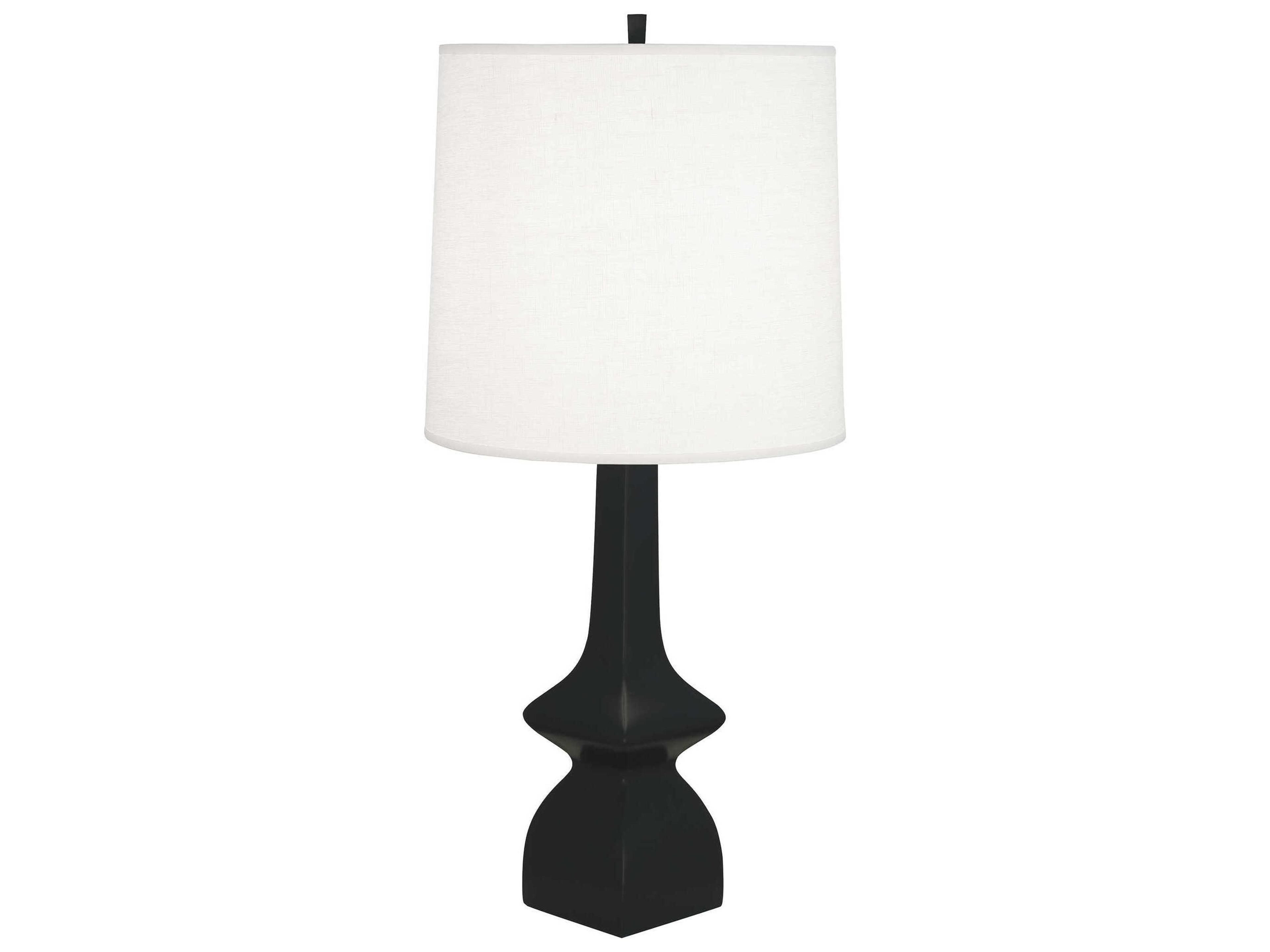 Robert Abbey Jasmine Matte Obsidian Glazed Black Buffet Lamp