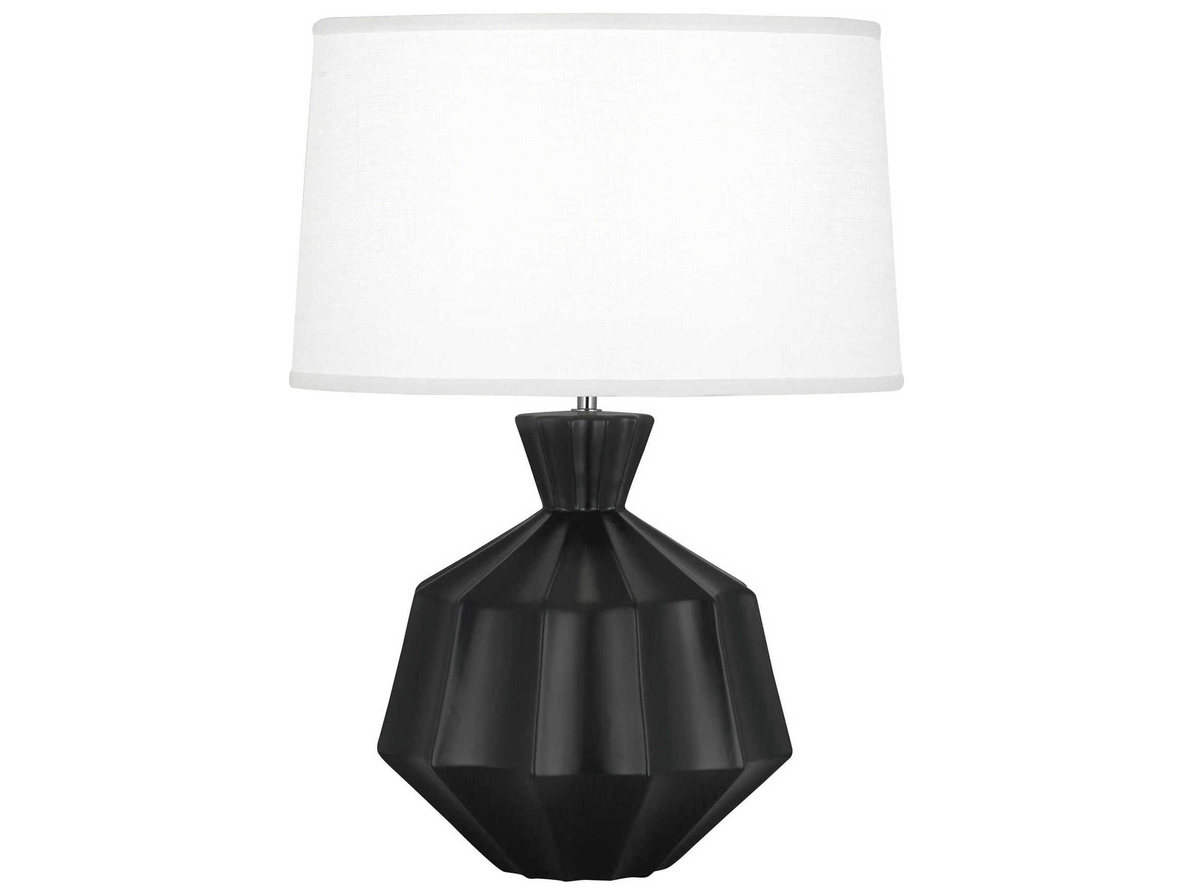 Robert Abbey Orion Matte Obsidian Glazed Black Buffet Lamp