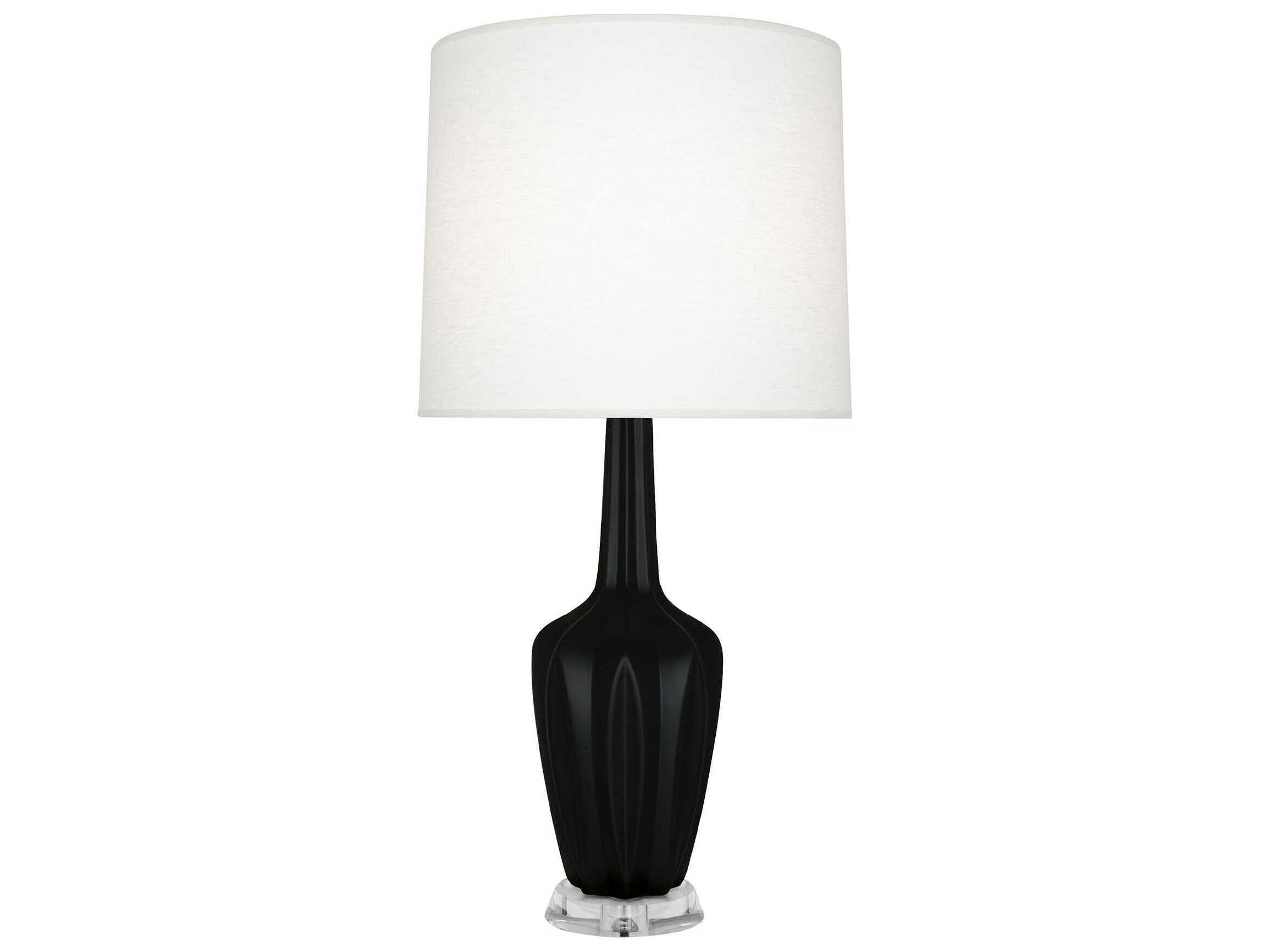 Robert Abbey Emma Matte Obsidian Glazed Black Buffet Lamp