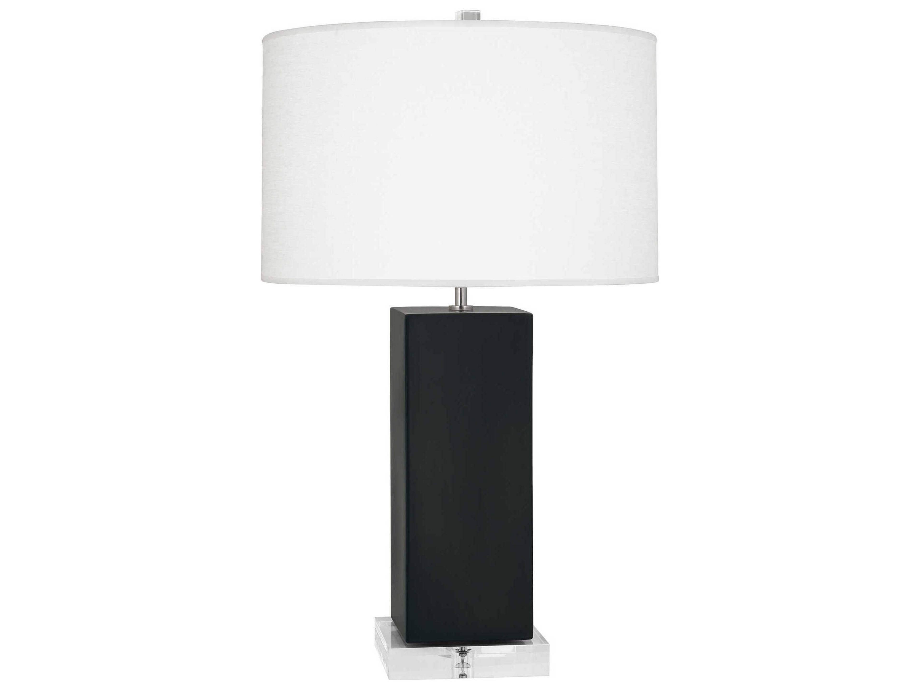 Robert Abbey Harvey Matte Obsidian Glazed Black Buffet Lamp