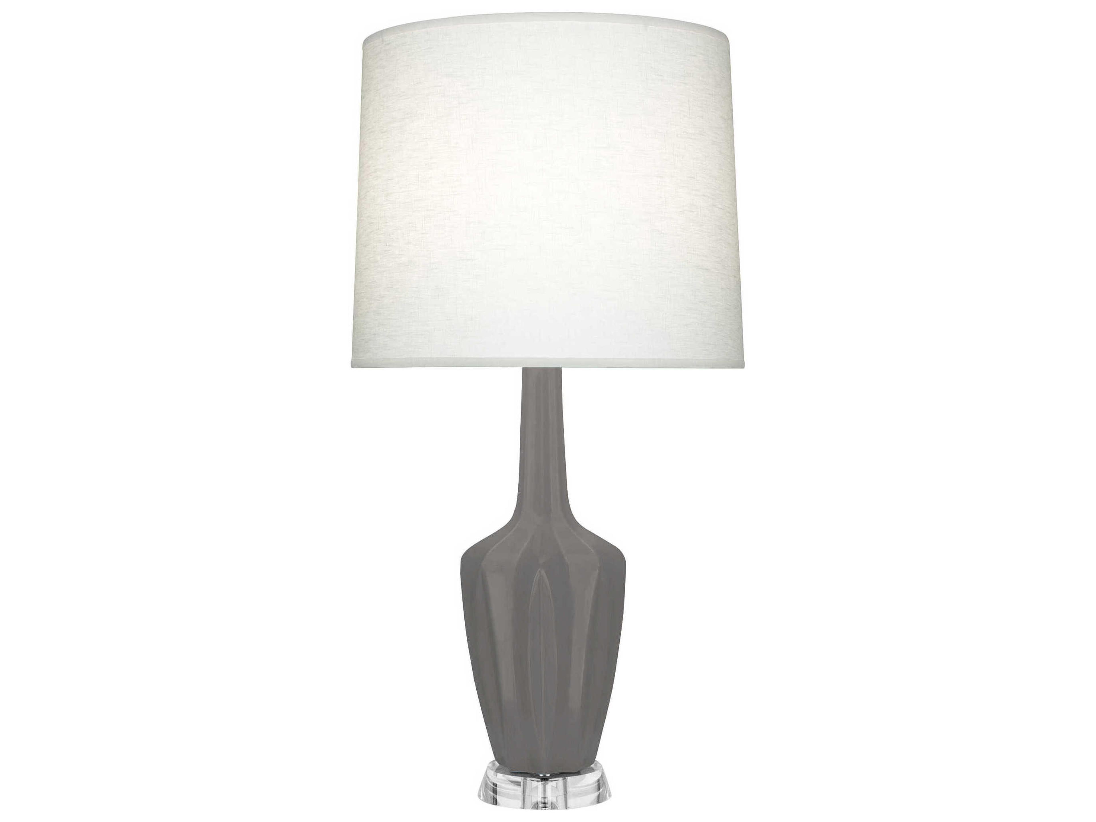 Robert Abbey Emma Matte Smokey Taupe Glazed Gray Buffet Lamp
