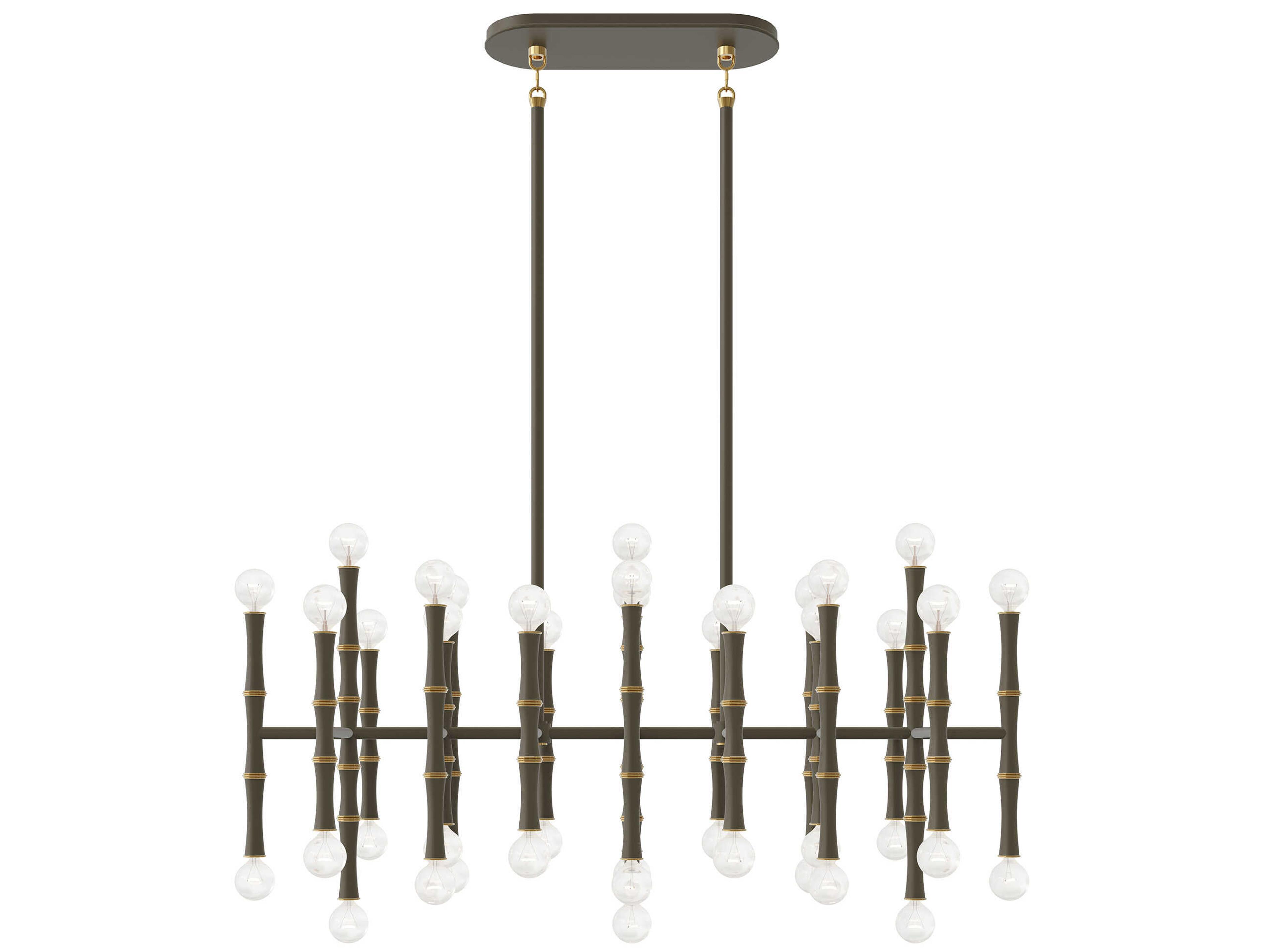 Robert Abbey Kane 42-Light Matte Smokey Taupe Brown Island Pendant