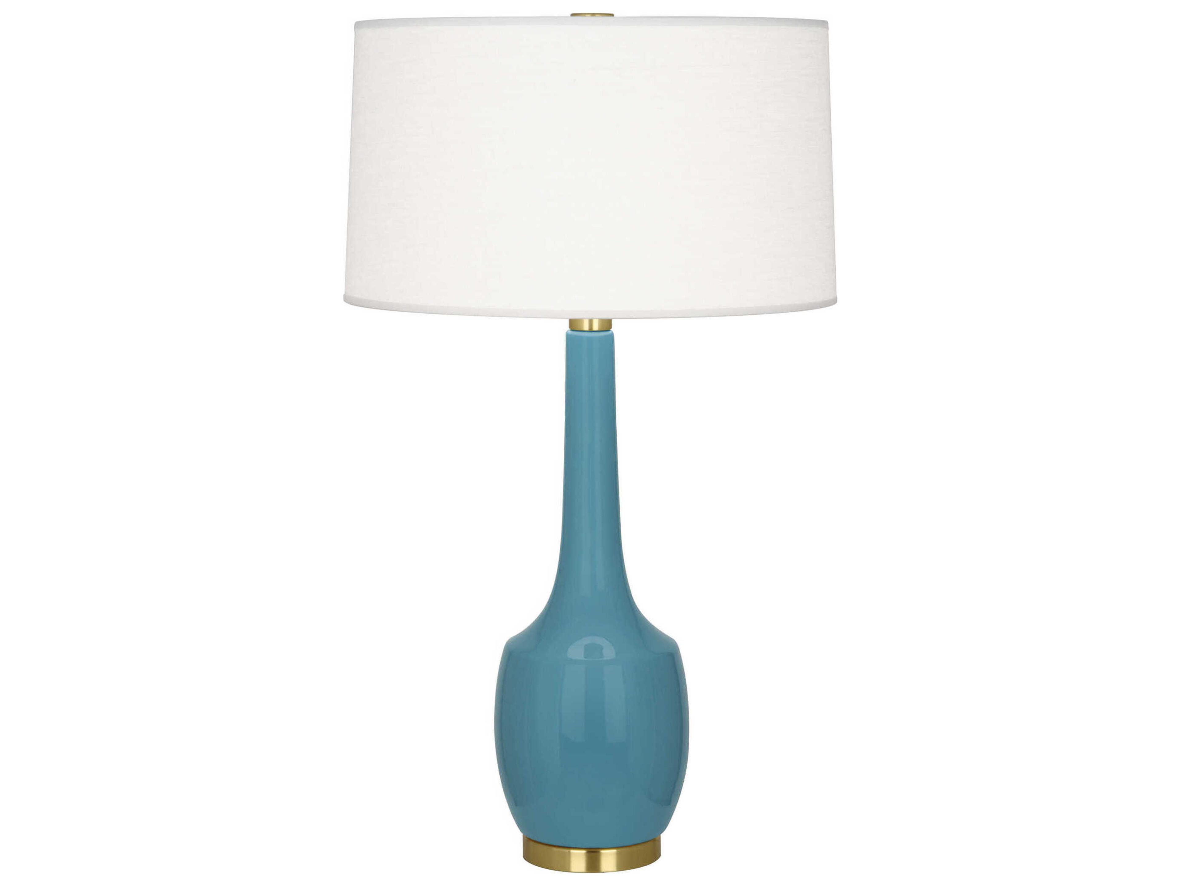 Robert Abbey Delilah Steel Blue Glazed Buffet Lamp