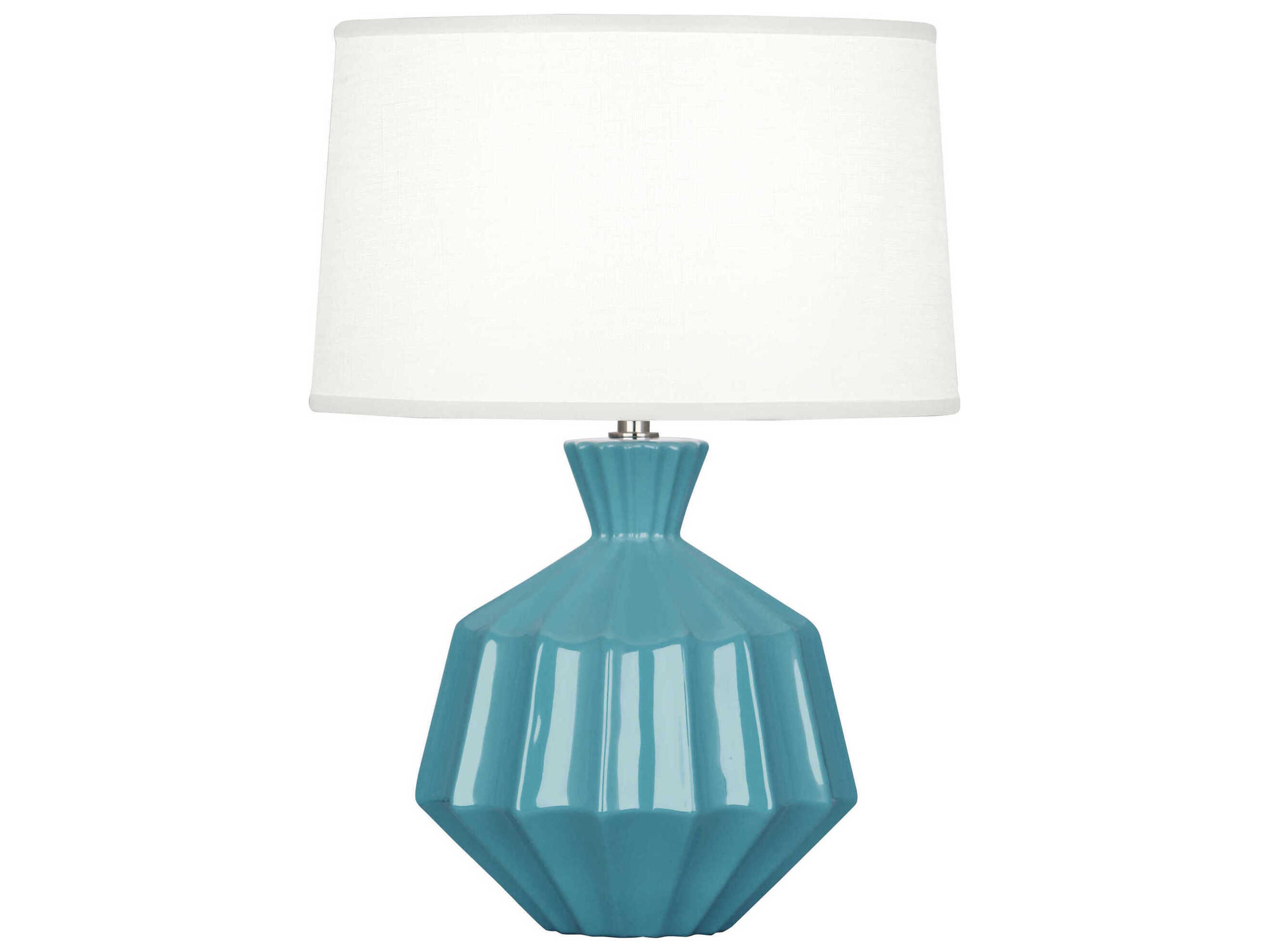 Robert Abbey Orion Steel Blue Glazed Table Lamp