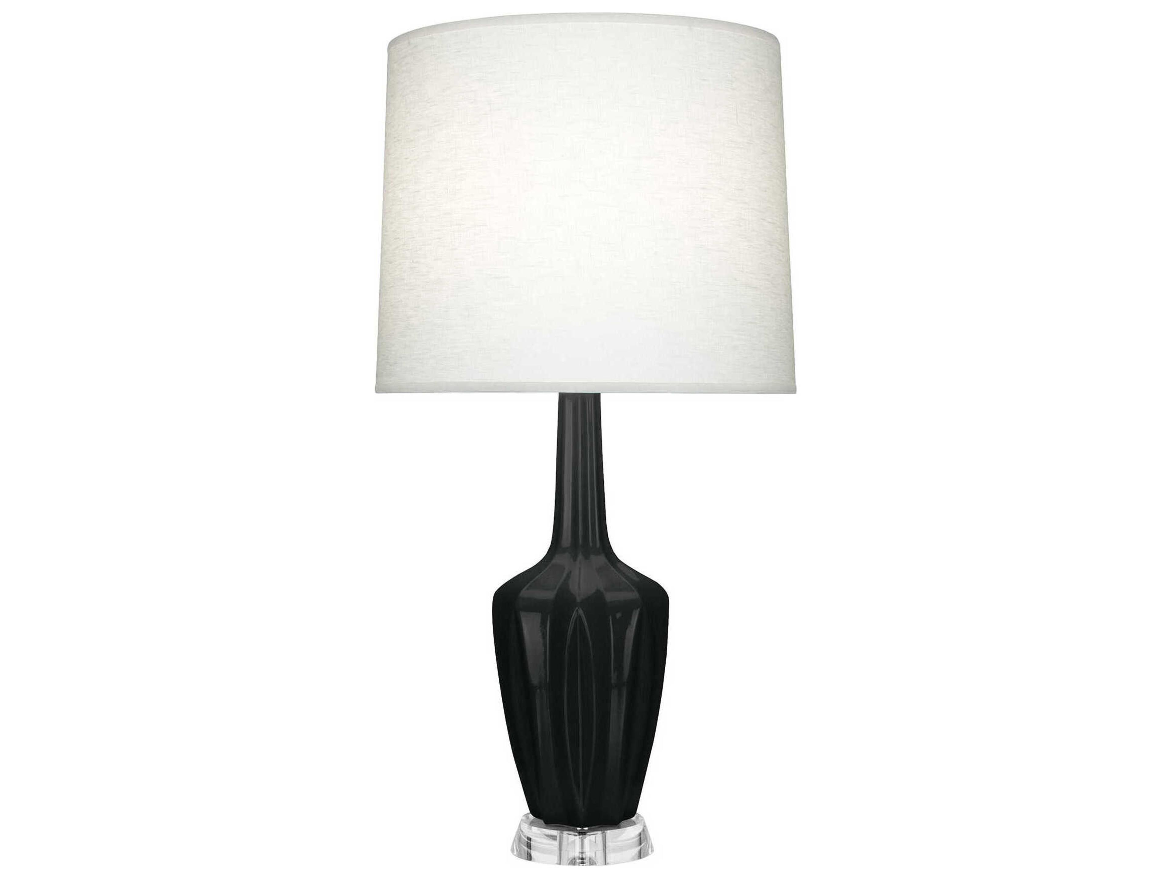 Robert Abbey Emma Obsidian Glazed Black Buffet Lamp