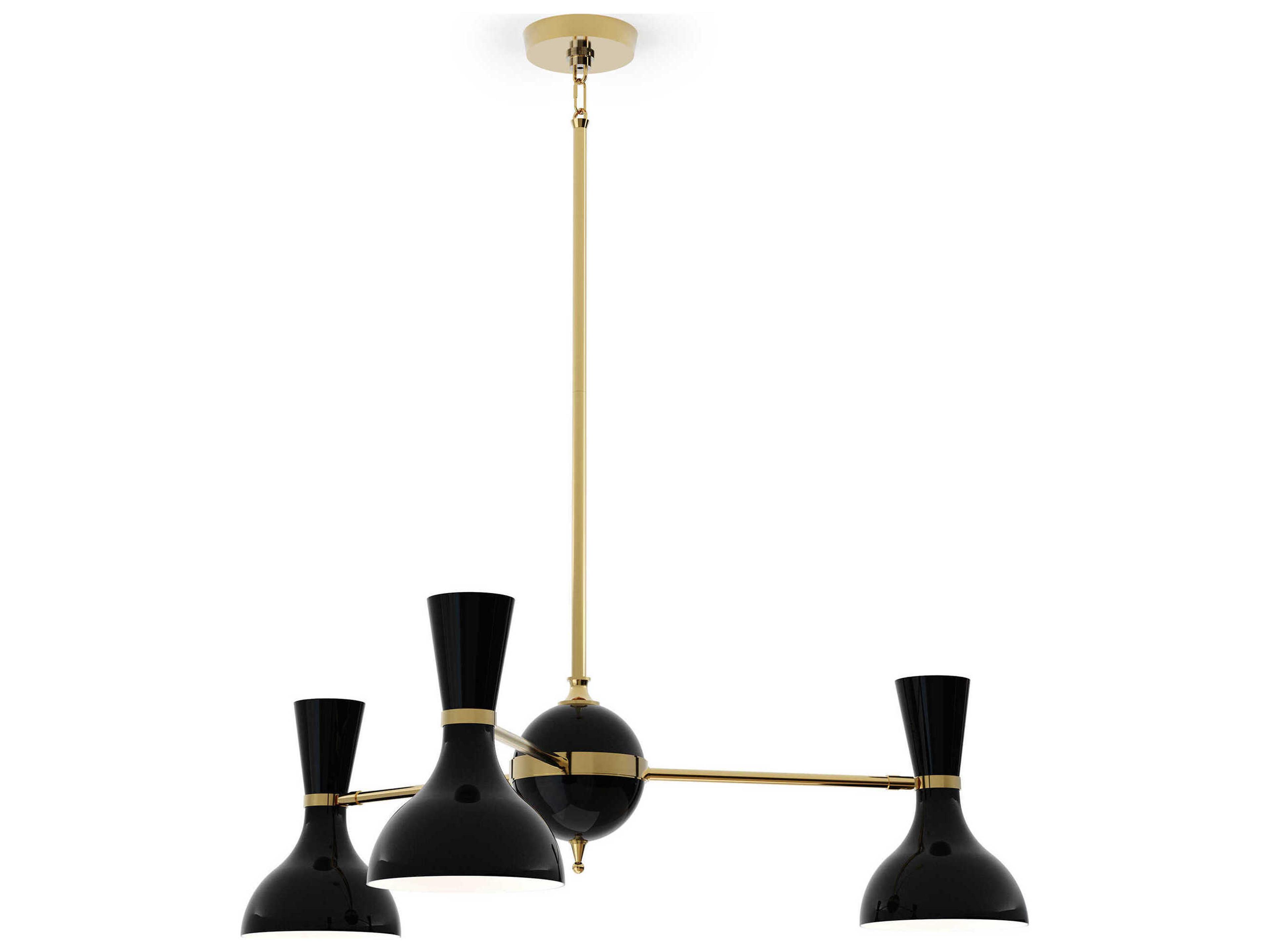 Robert Abbey Clare 3-Light Obsidian Black Chandelier