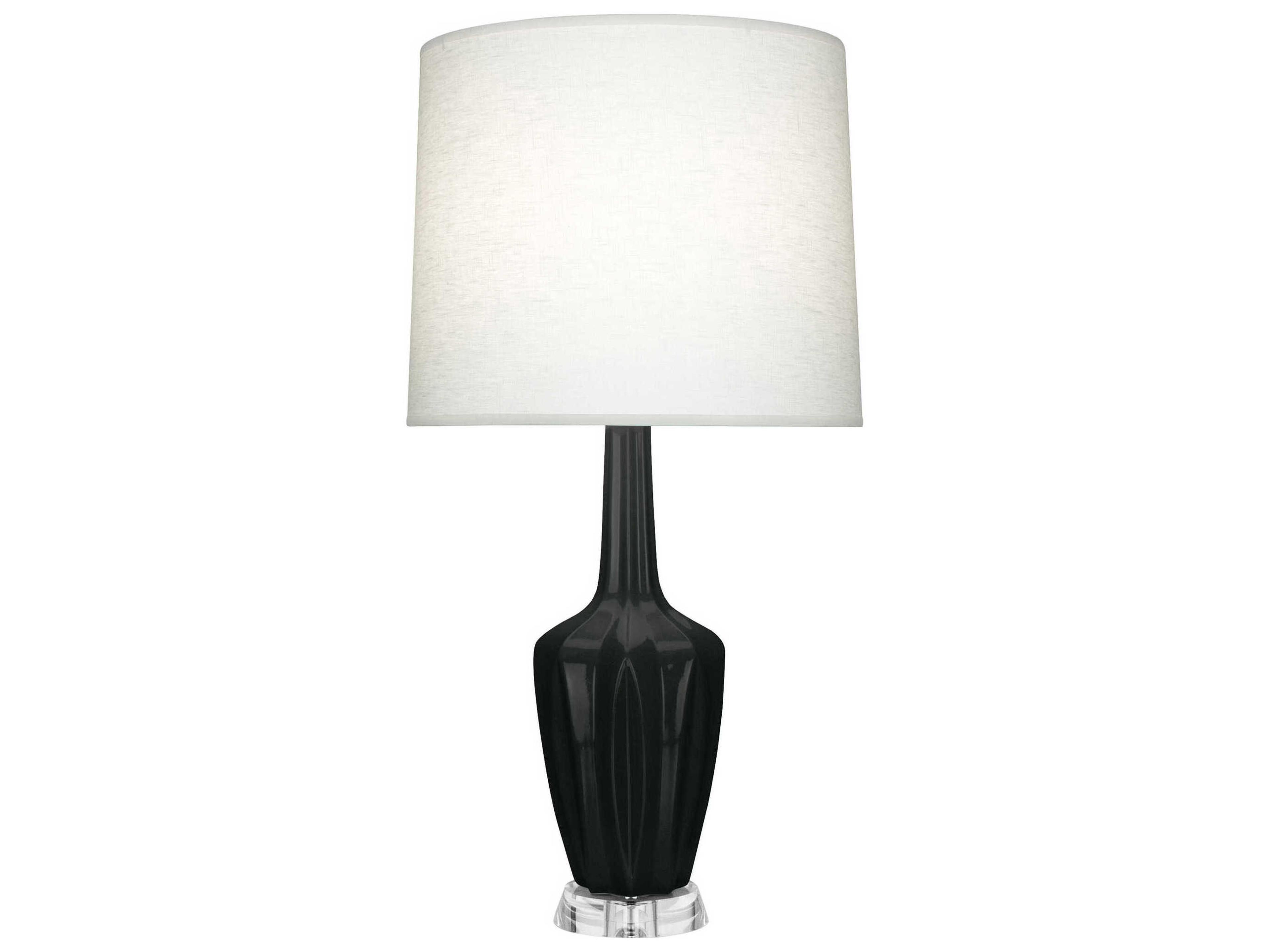 Robert Abbey Emma Obsidian Glazed Black Buffet Lamp