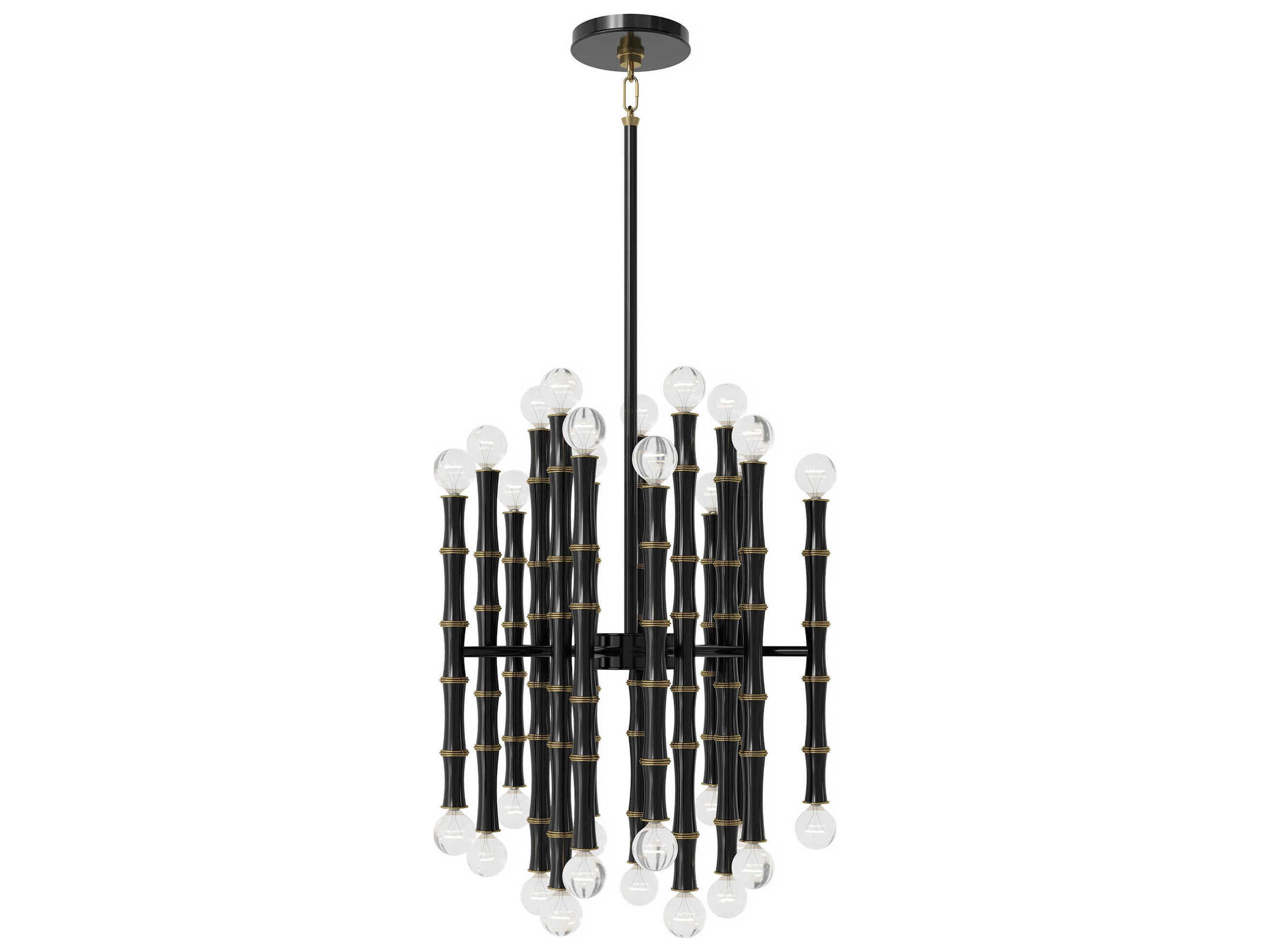 Robert Abbey Kane 30-Light Obsidian Black Pendant