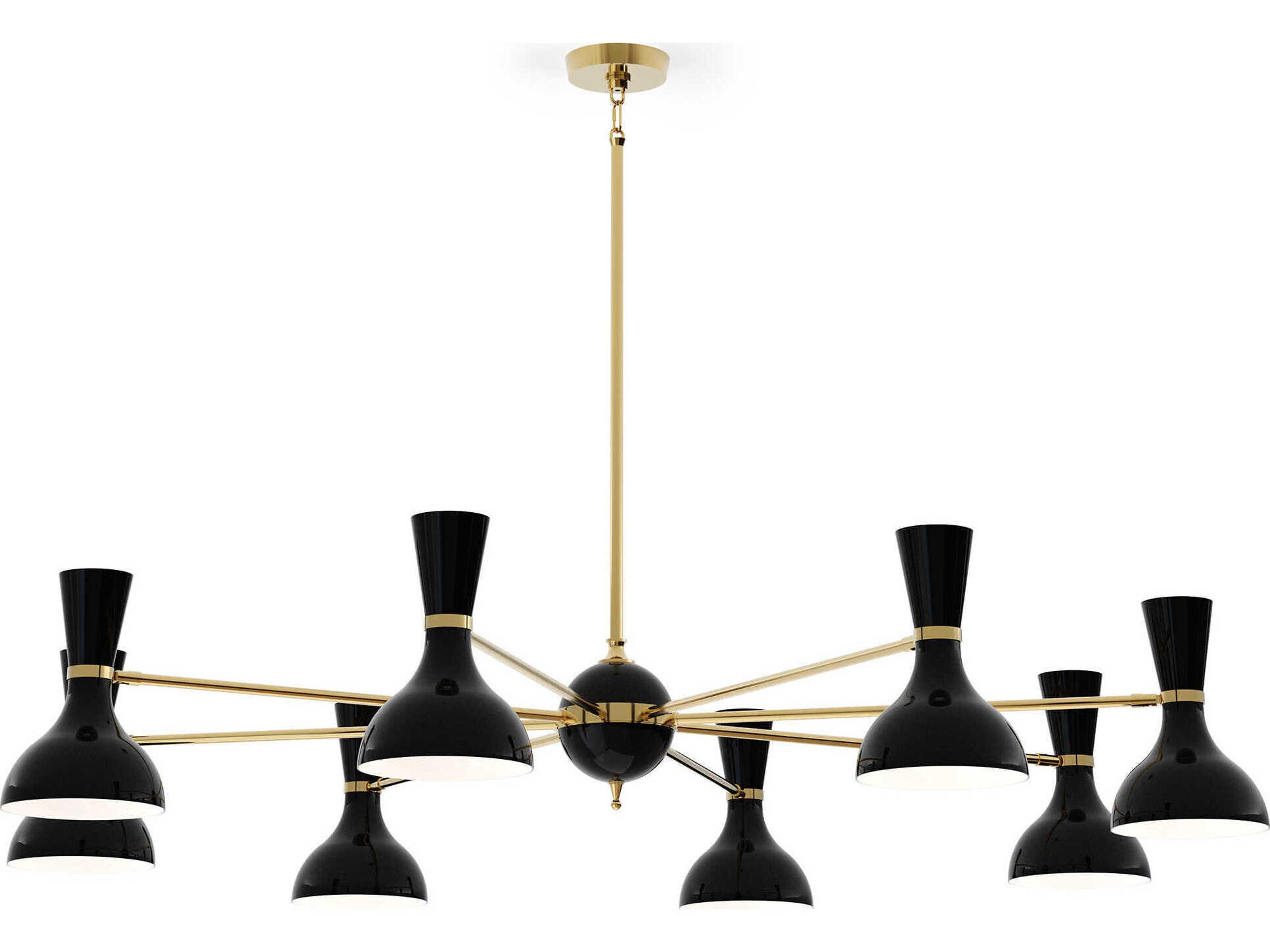Robert Abbey Clare 8-Light Obsidian Black Chandelier