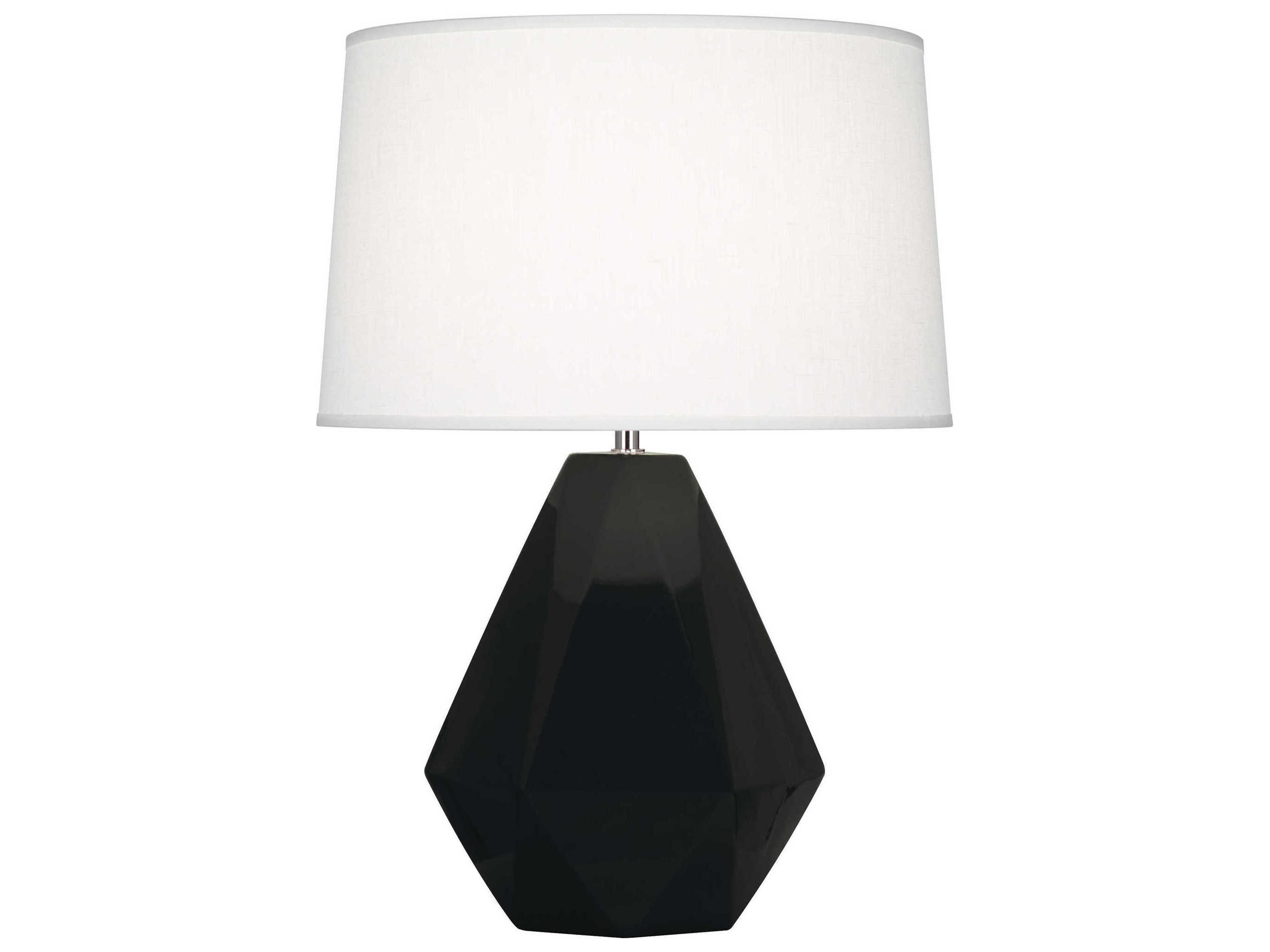 Robert Abbey Delta Obsidian Glazed Black Table Lamp