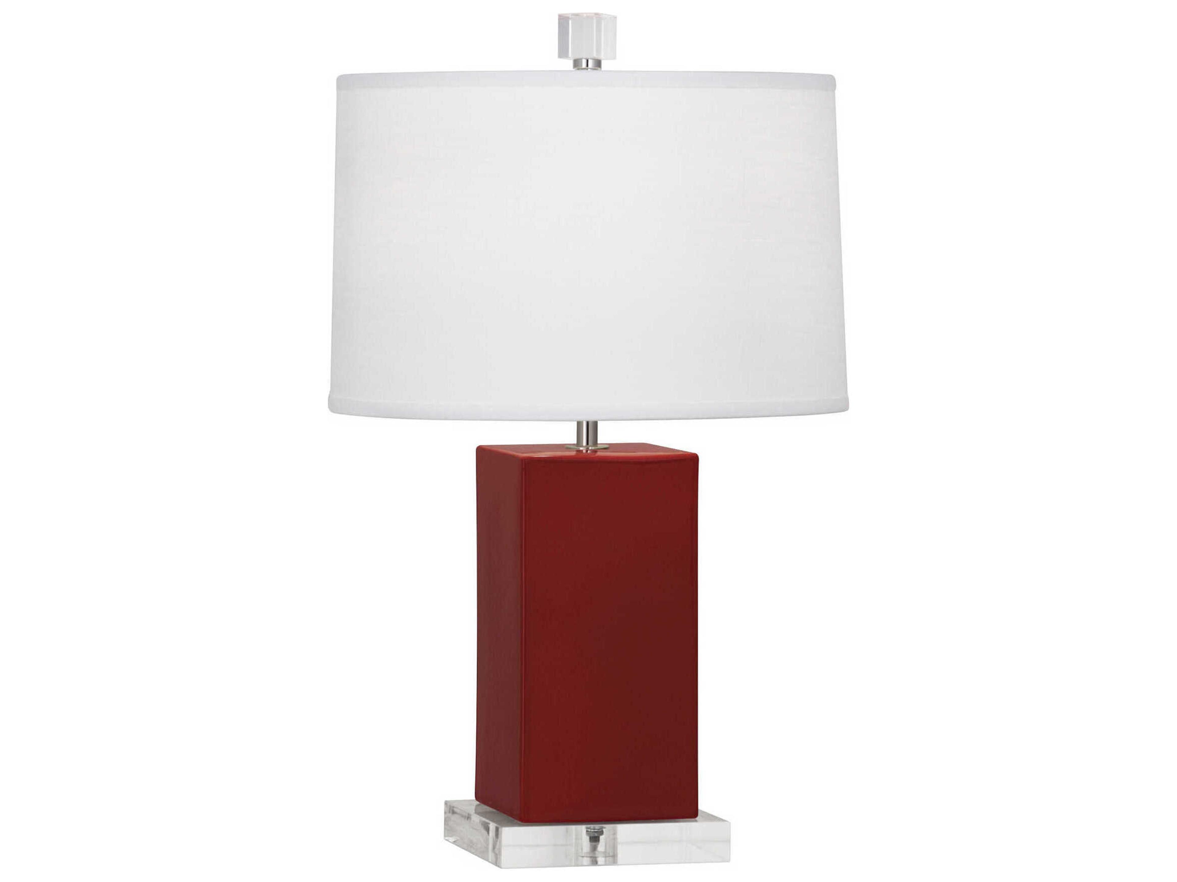 Robert Abbey Harvey Oxblood Glazed Red Table Lamp