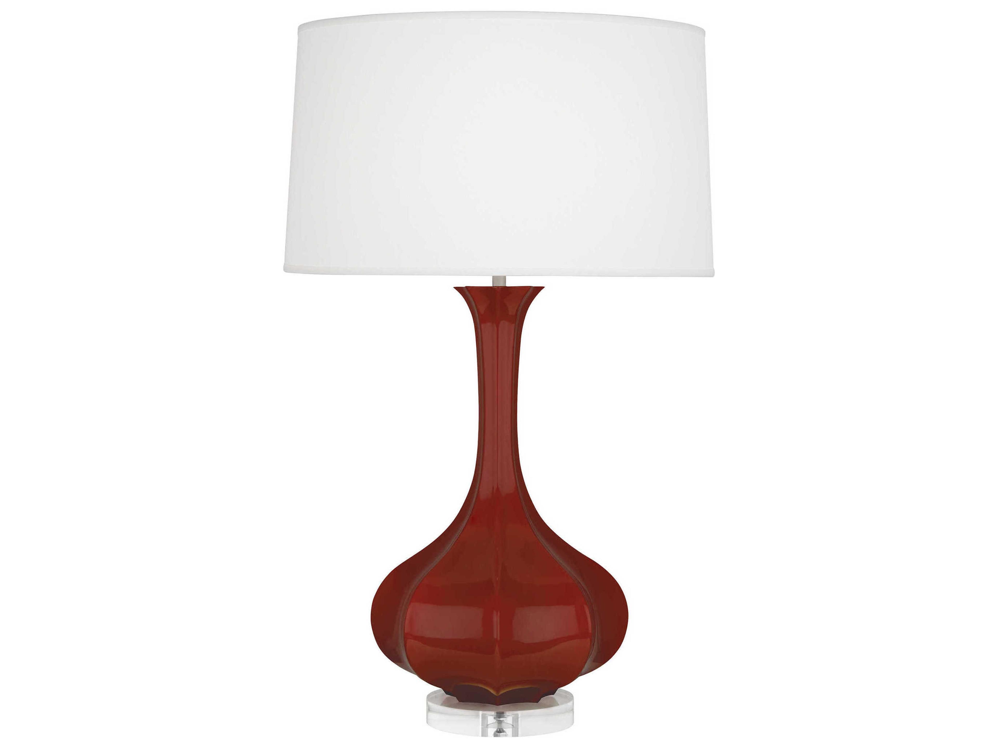 Robert Abbey Pike Oxblood Glazed Lucite Red Buffet Lamp