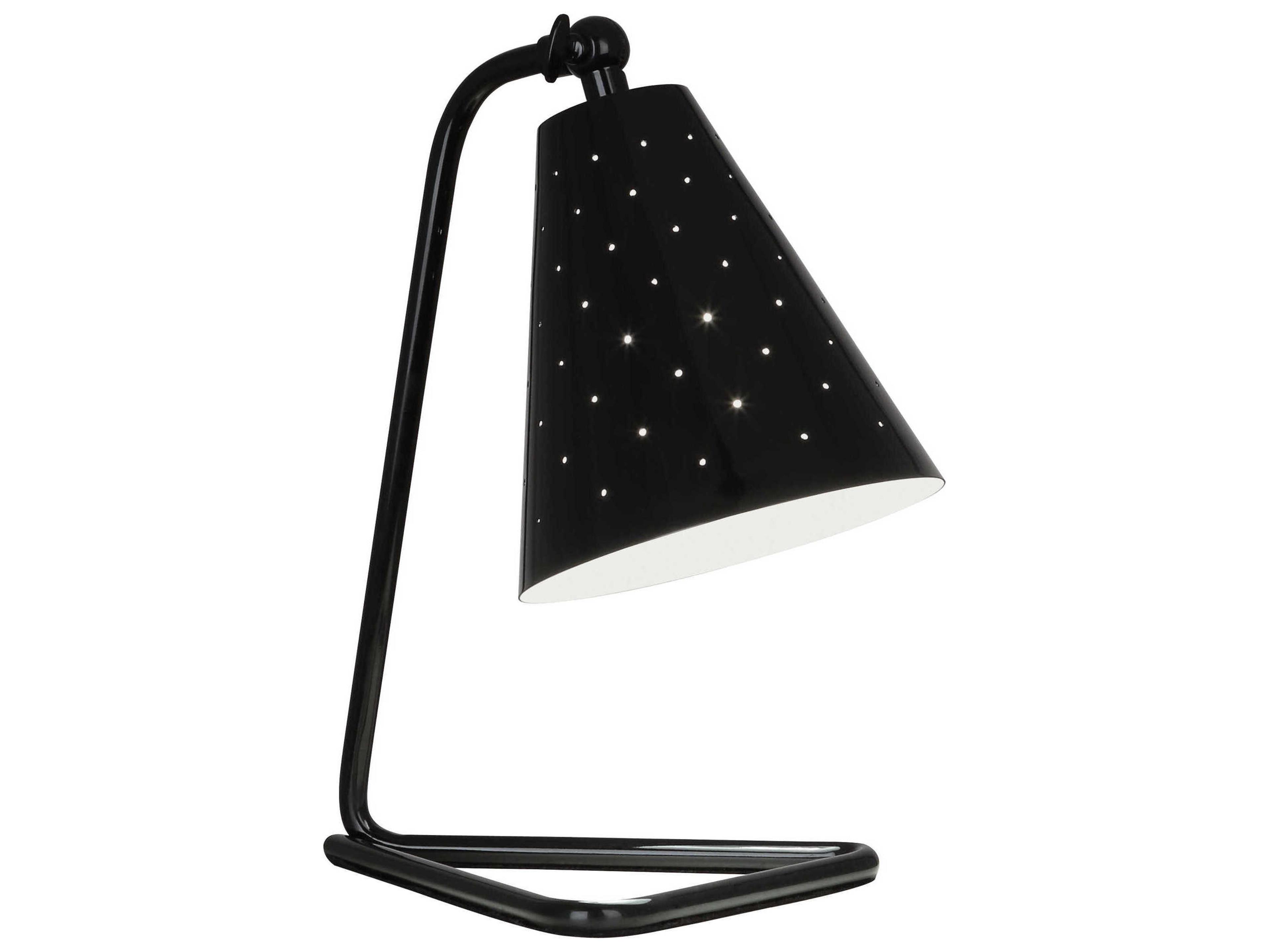 Robert Abbey Pierce Piano Black Gloss Table Lamp