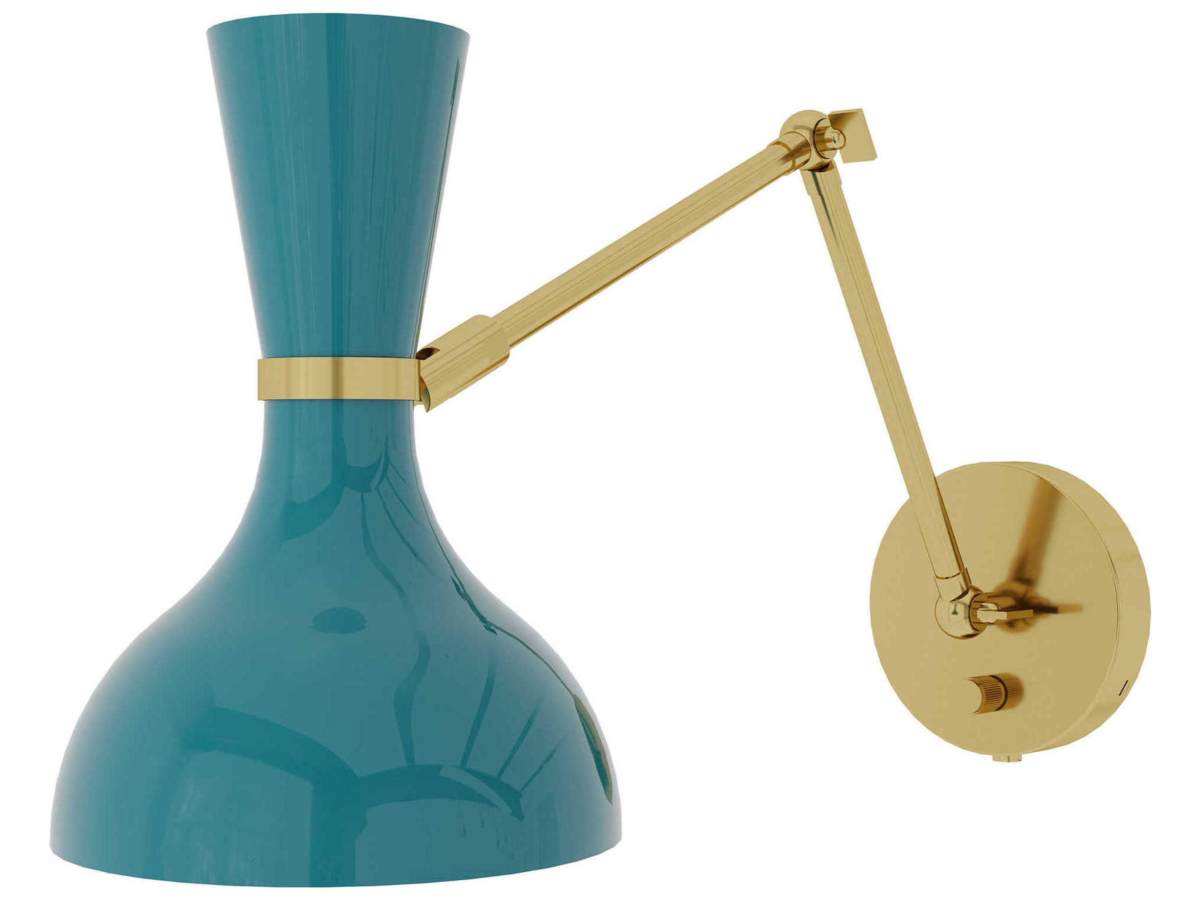 Robert Abbey Clare 1-Light Peacock Blue Swing Wall Sconce