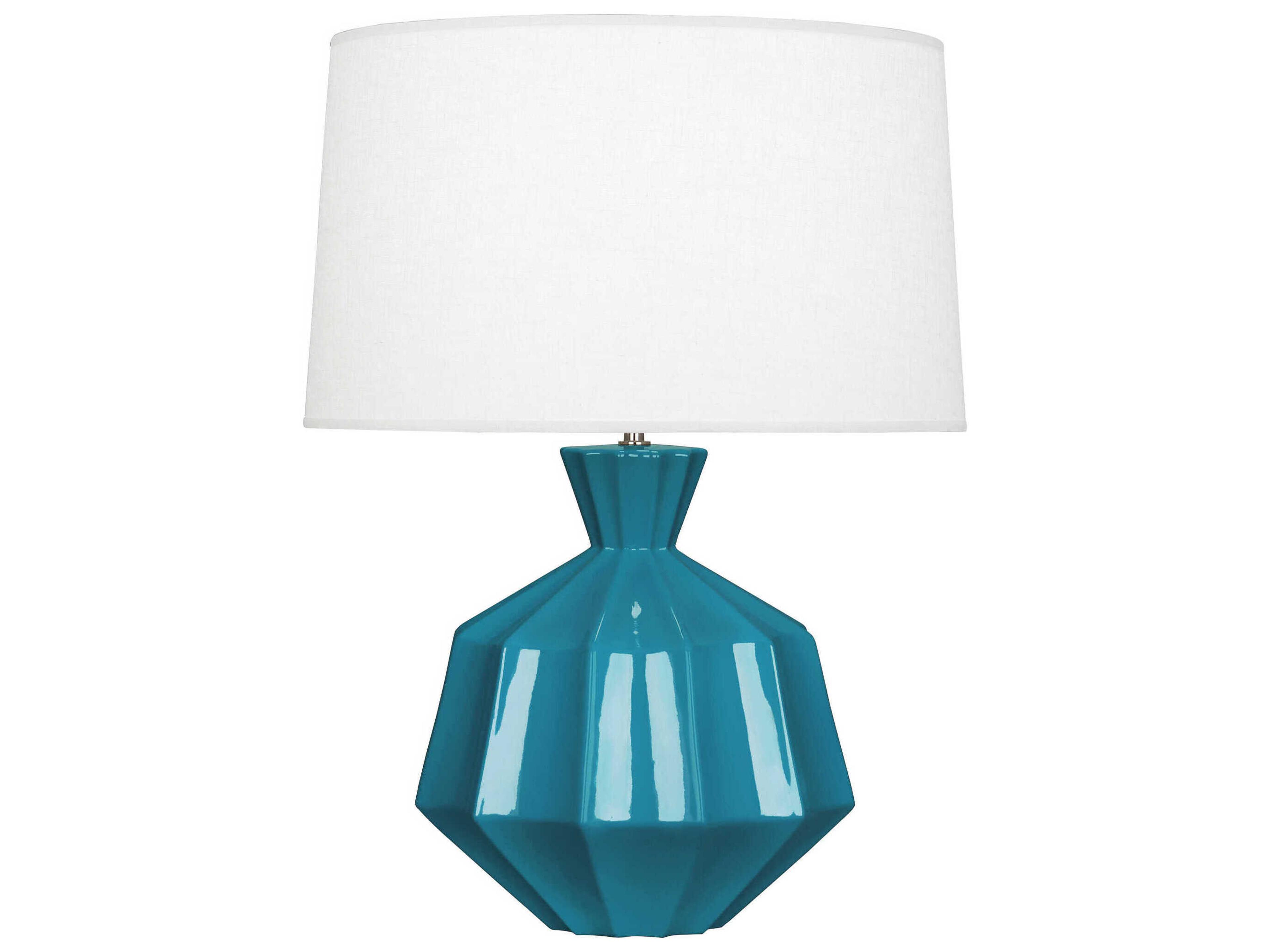 Robert Abbey Orion Peacock Glazed Blue Buffet Lamp