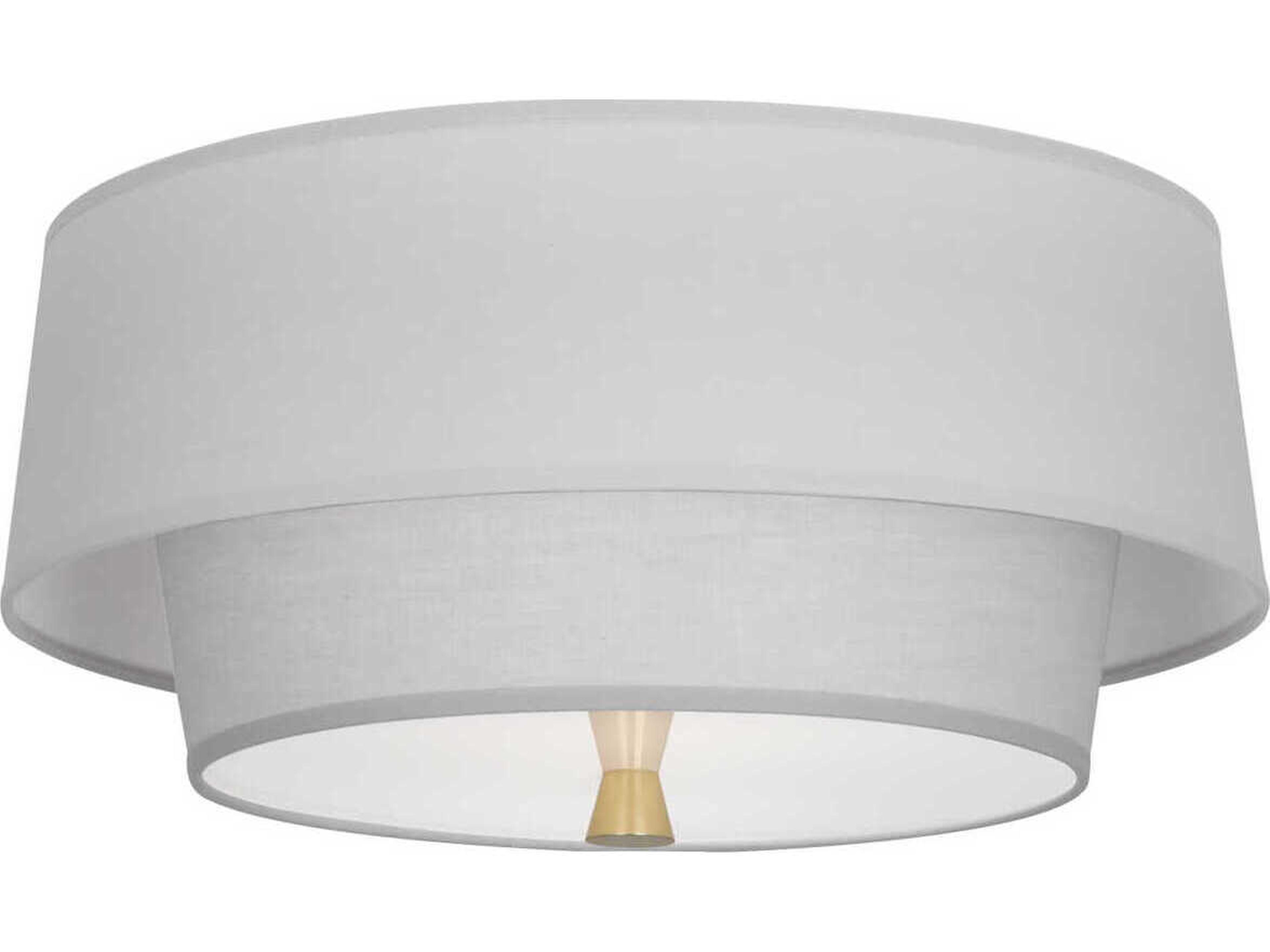 Robert Abbey Decker 2-Light Pearl Gray Flush Mount