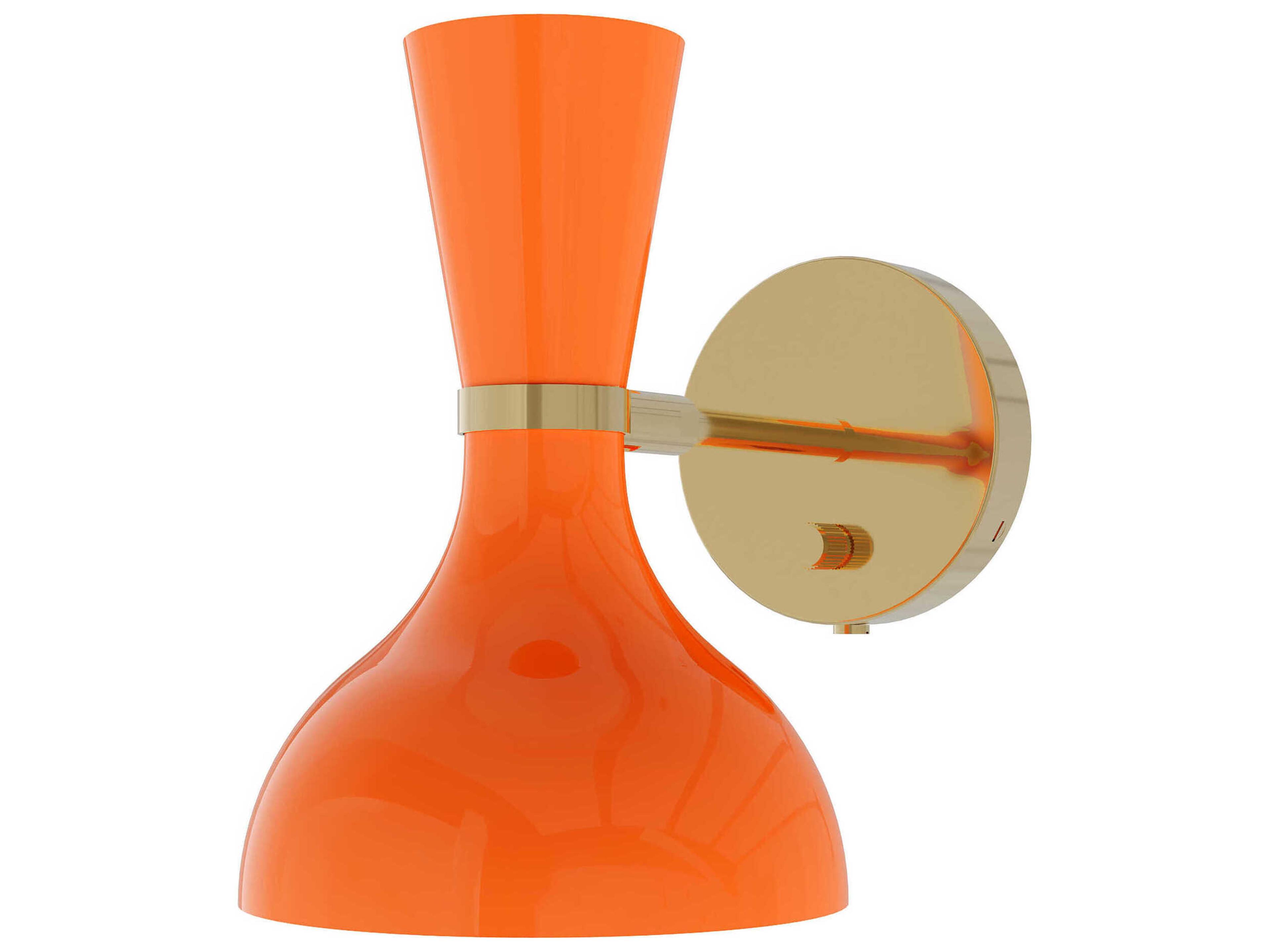 Robert Abbey Clare 1-Light Pumpkin Orange Wall Sconce