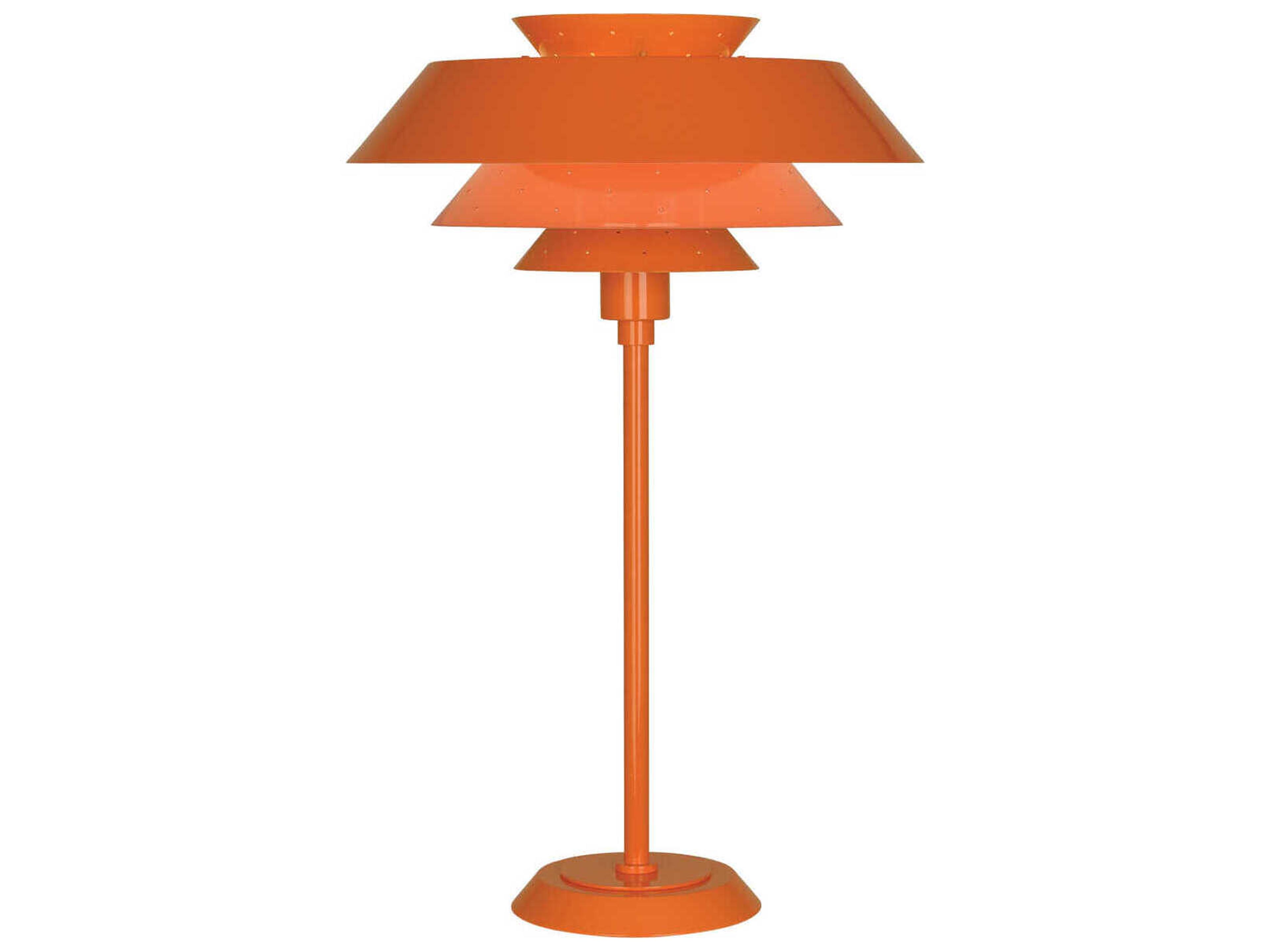 Robert Abbey Pierce Pumpkin Gloss Powder Coat Orange Buffet Lamp