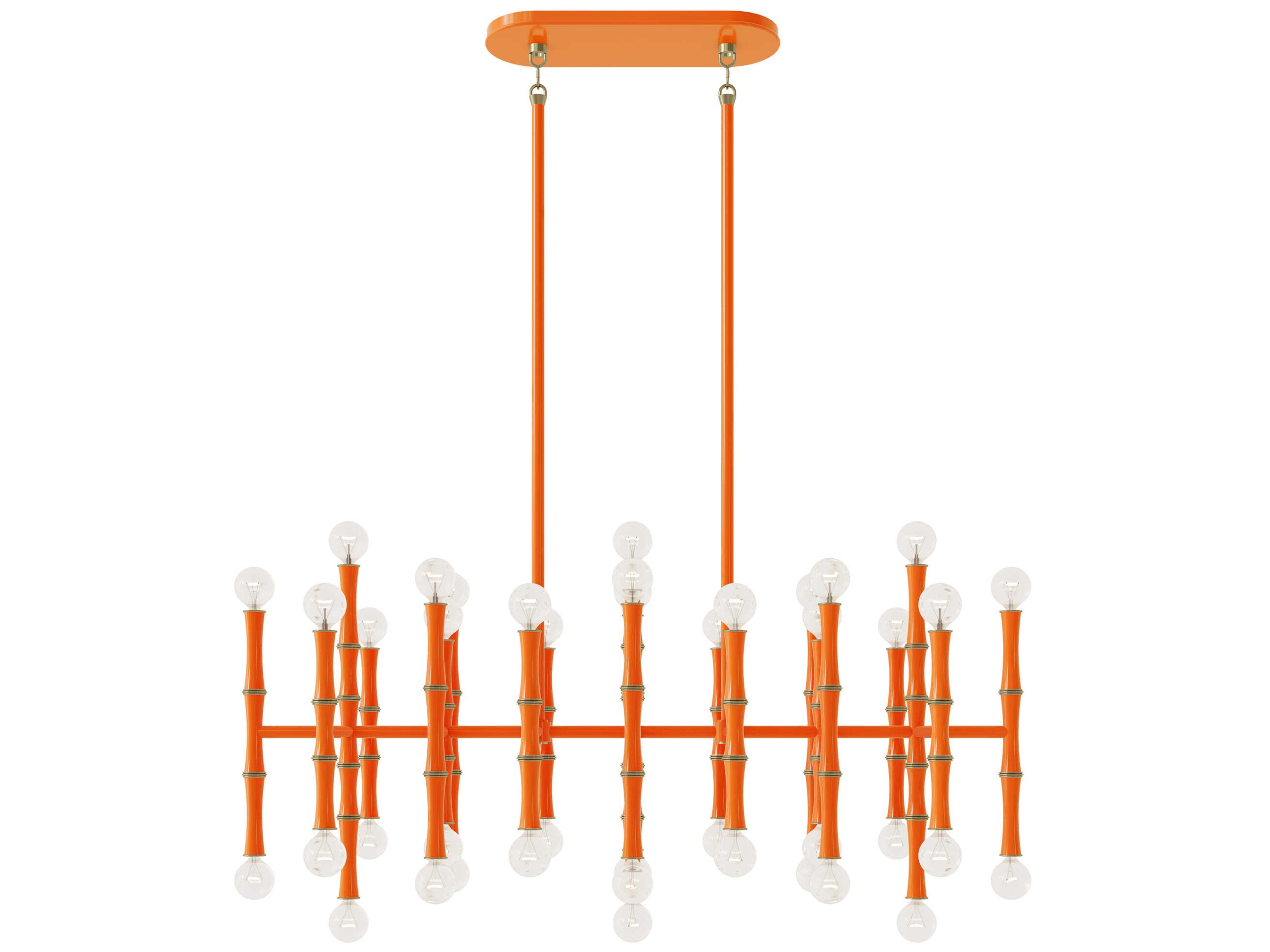 Robert Abbey Kane 42-Light Pumpkin Orange Island Pendant