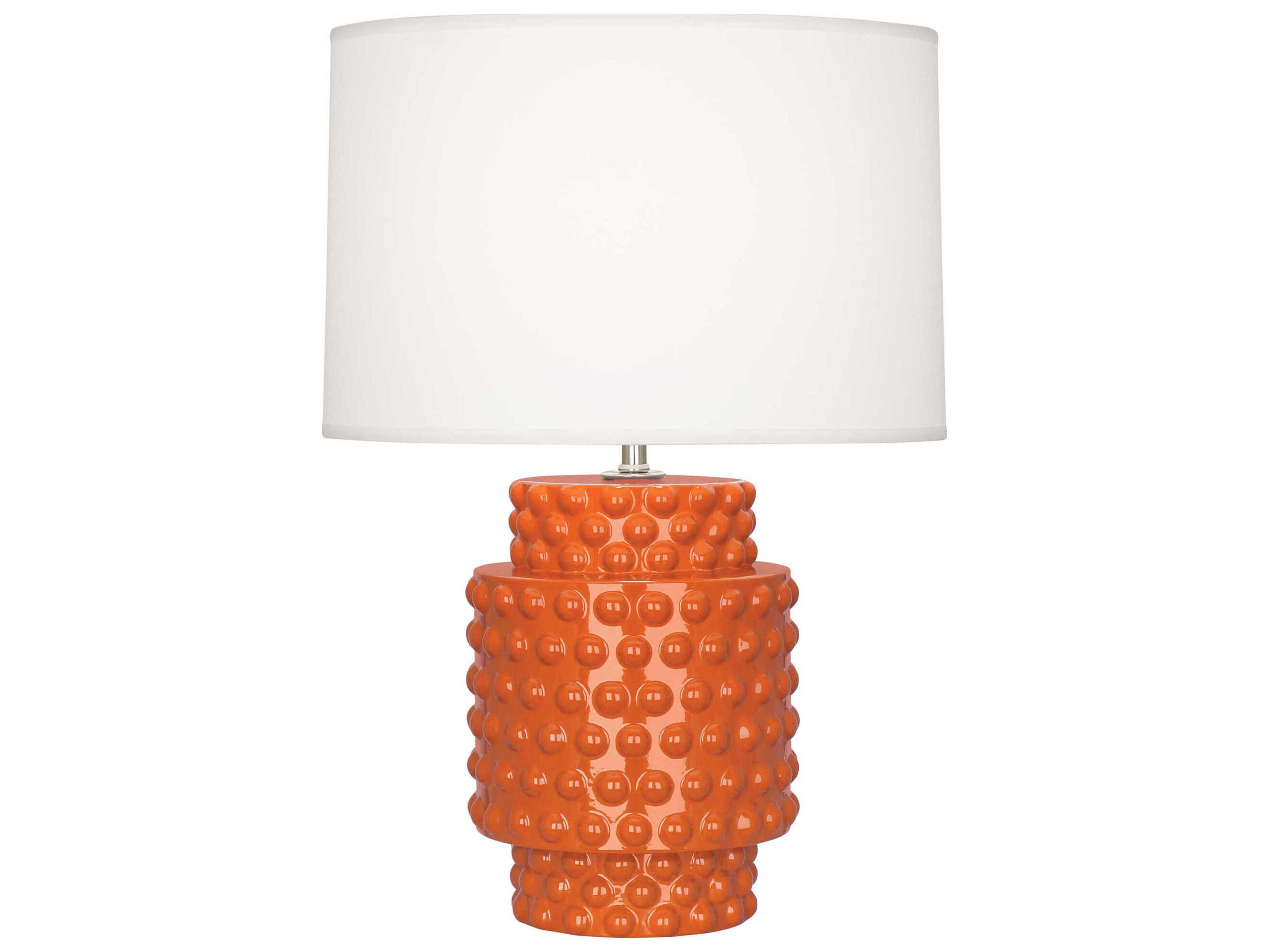 Robert Abbey Dolly Pumpkin Glazed Textured Orange Table Lamp