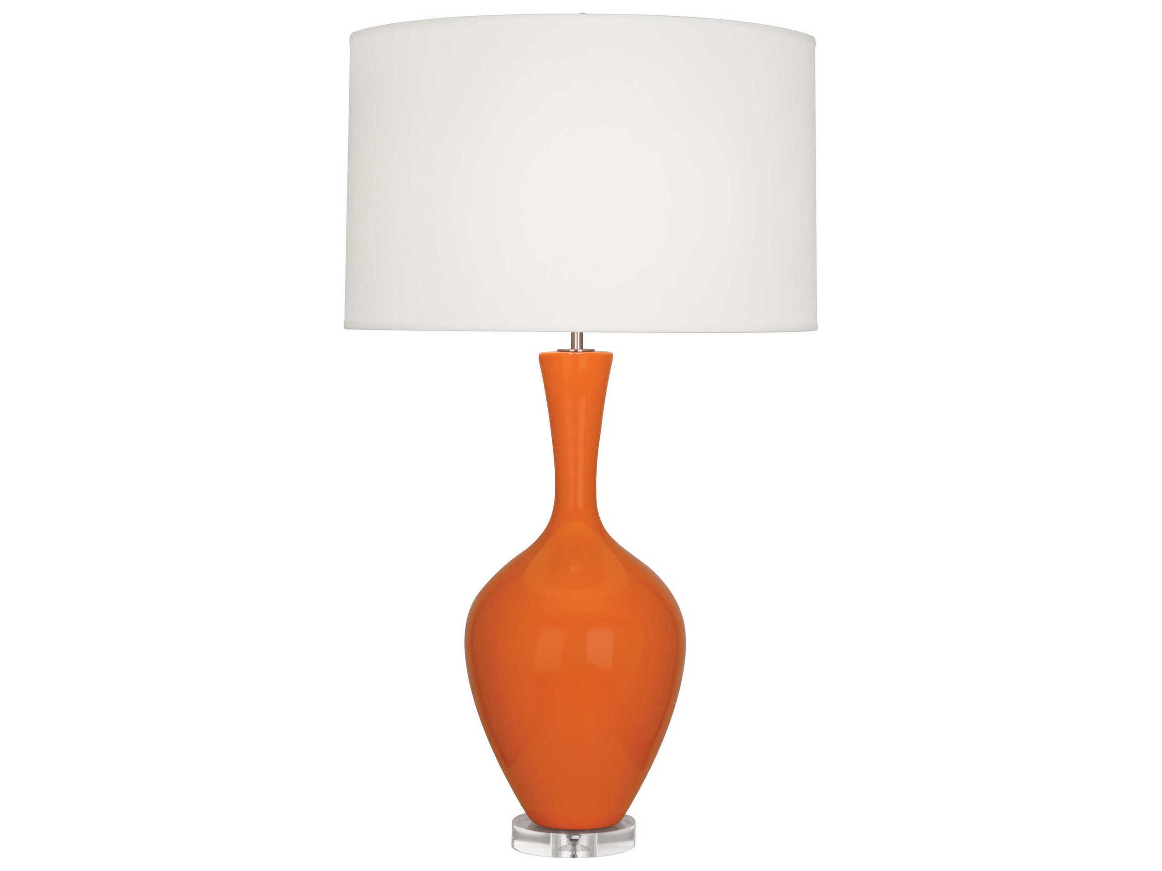 Robert Abbey Audrey Pumpkin Glazed Orange Buffet Lamp