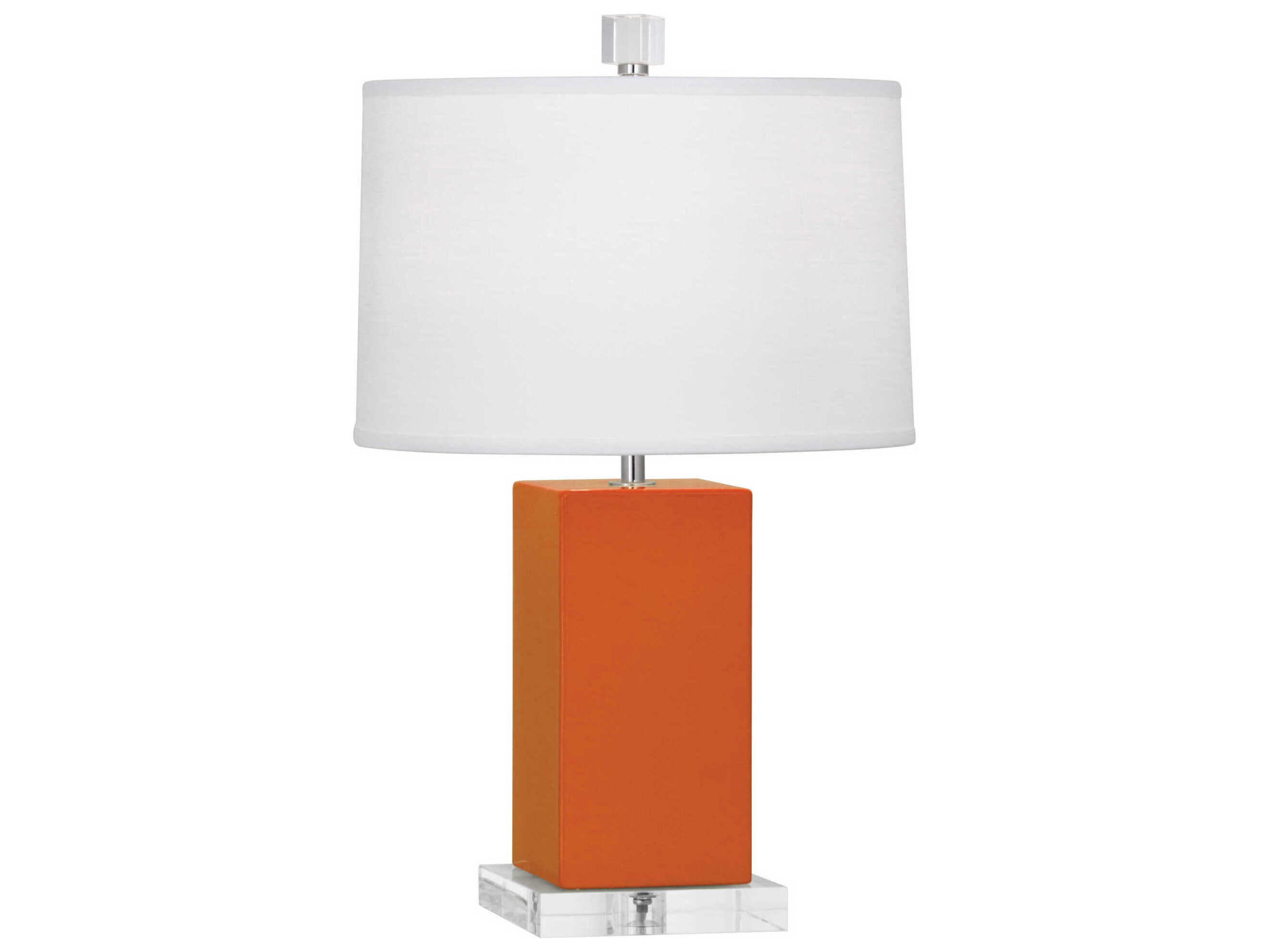 Robert Abbey Harvey Pumpkin Glazed Orange Table Lamp