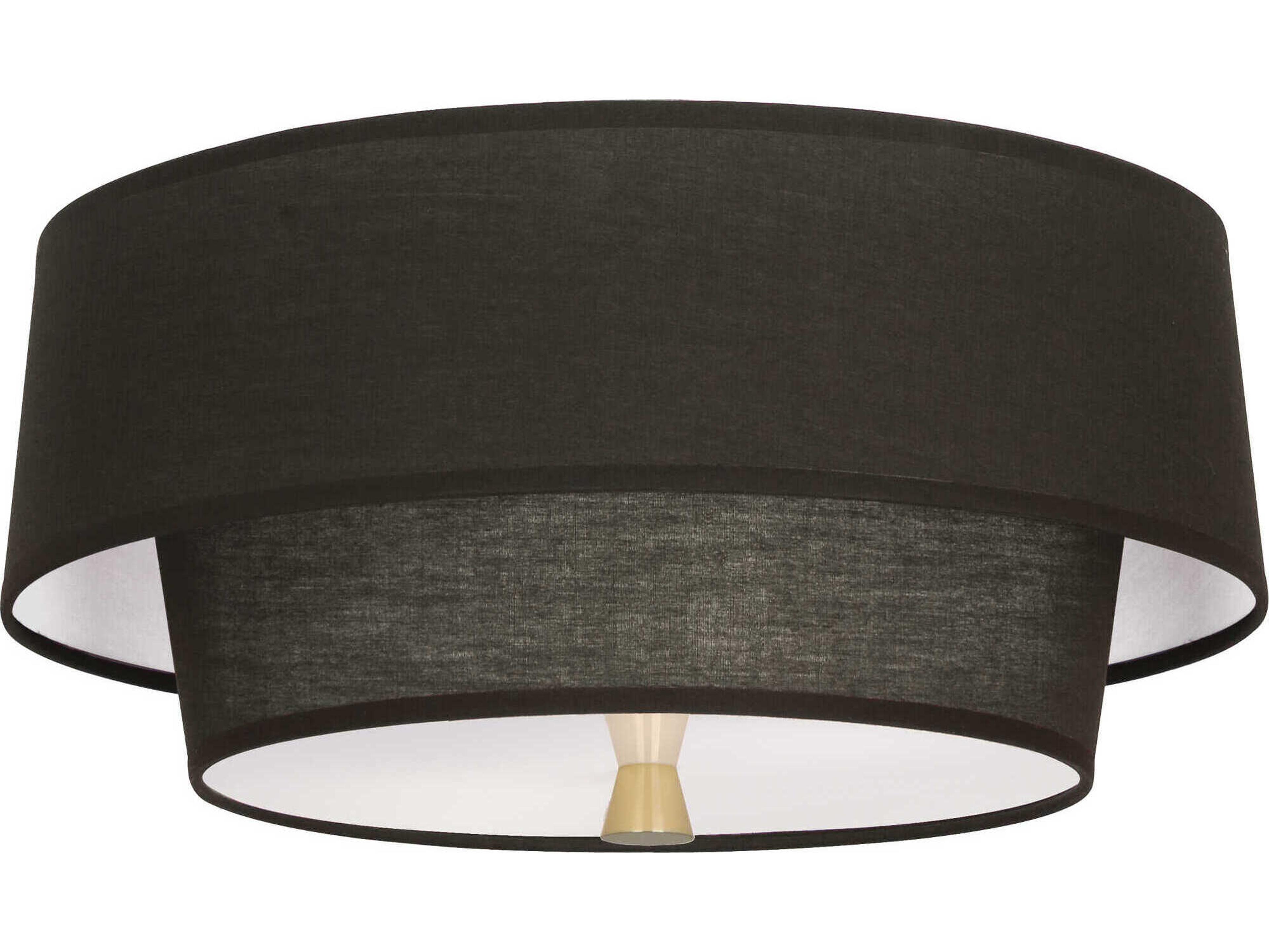 Robert Abbey Decker 2-Light Raven Black Flush Mount