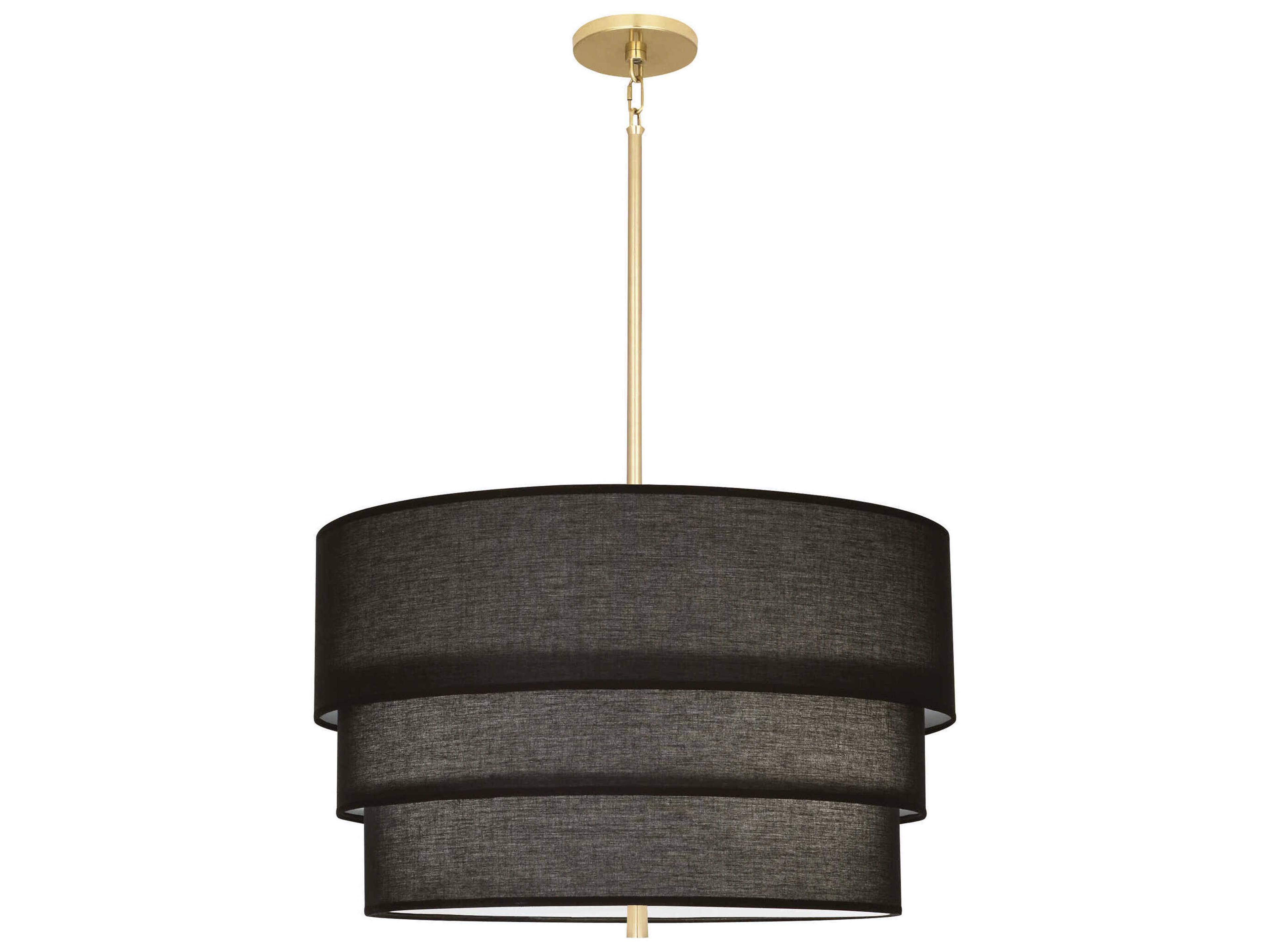 Robert Abbey Decker 3-Light Raven Black Pendant