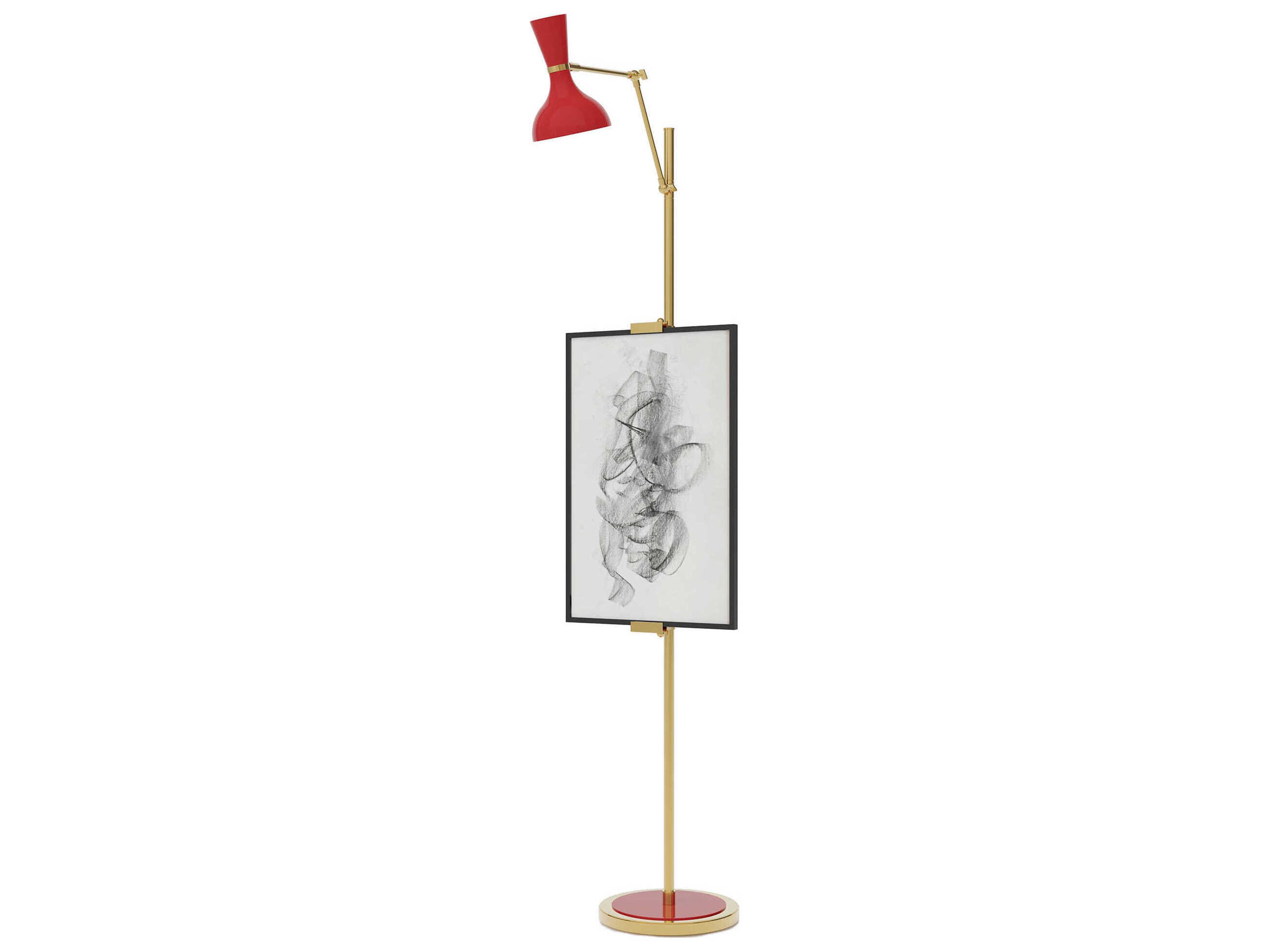 Robert Abbey Clare Ruby Red Floor Lamp